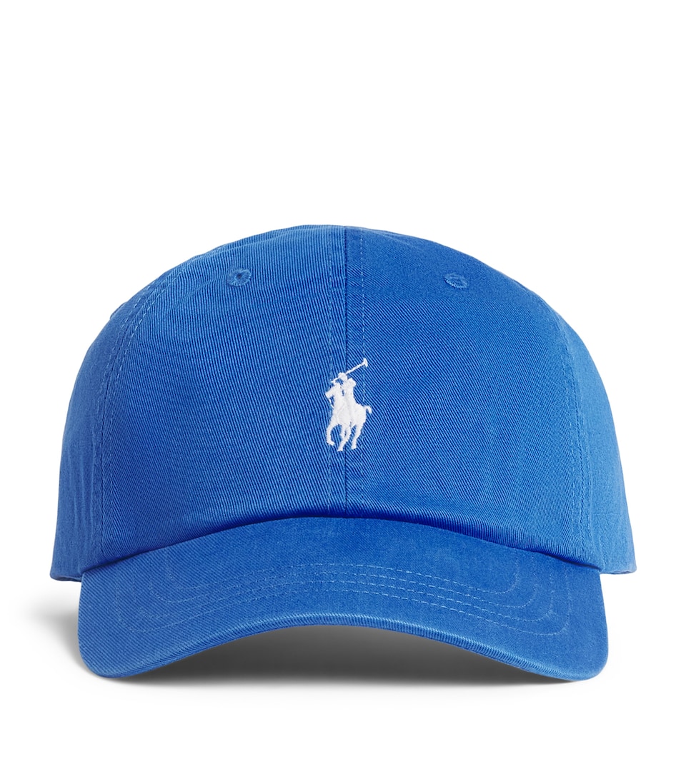 Polo Ralph Lauren Cotton Logo Baseball Cap New Irs Blu W/wht Pp