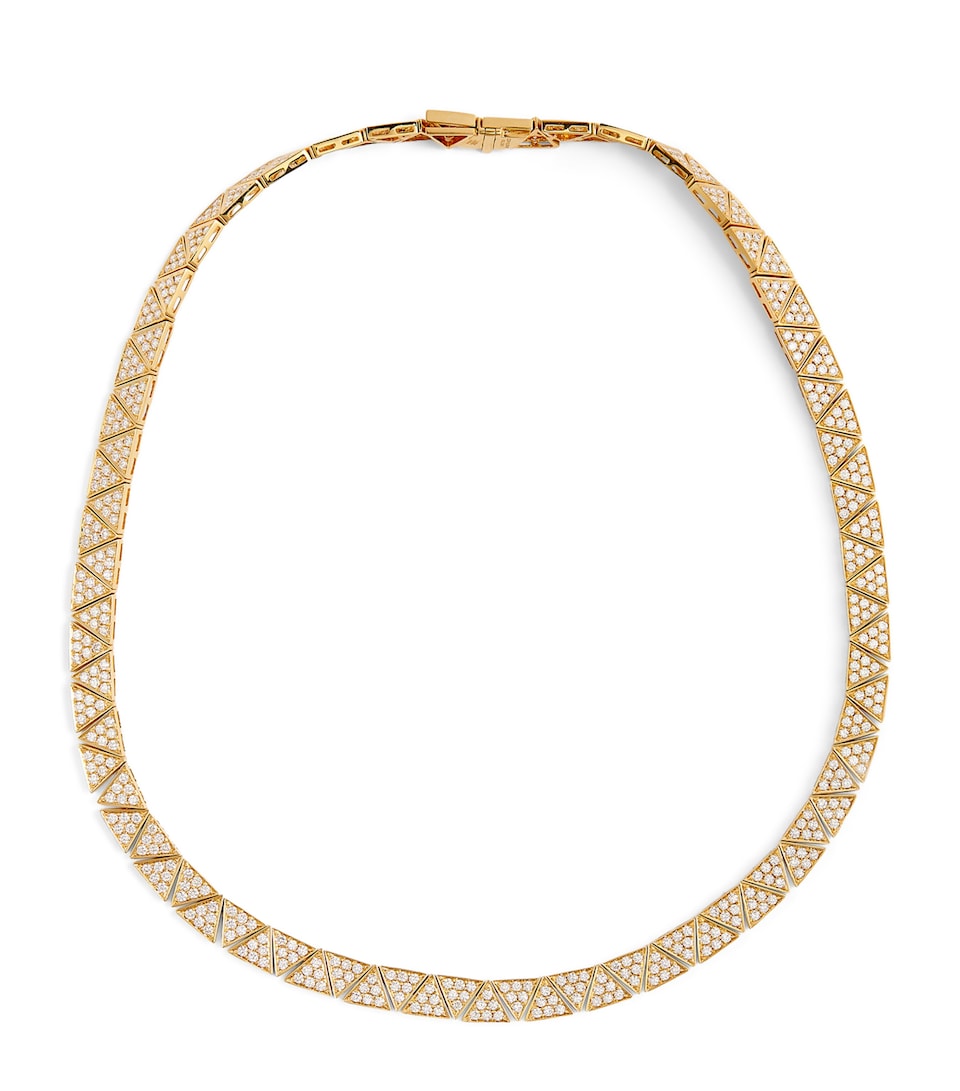 Yellow Gold and Diamond Cleo Choker