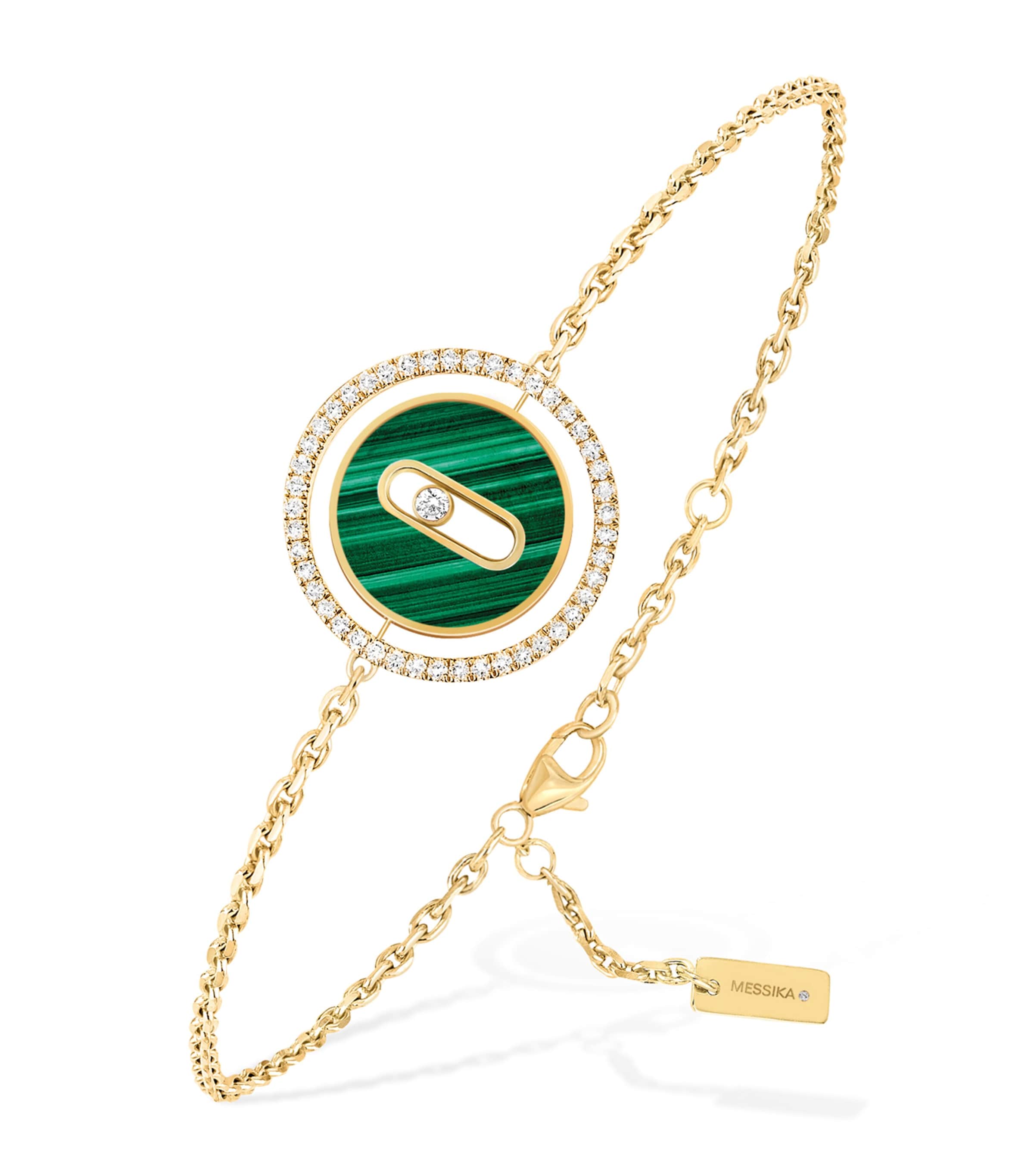 Messika Lucky Move Yellow Gold, Diamond and Malachite Bracelet Yellow Gold