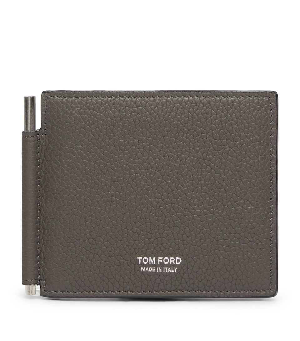 TOM FORD Grained Leather Money Clip Wallet Tbg