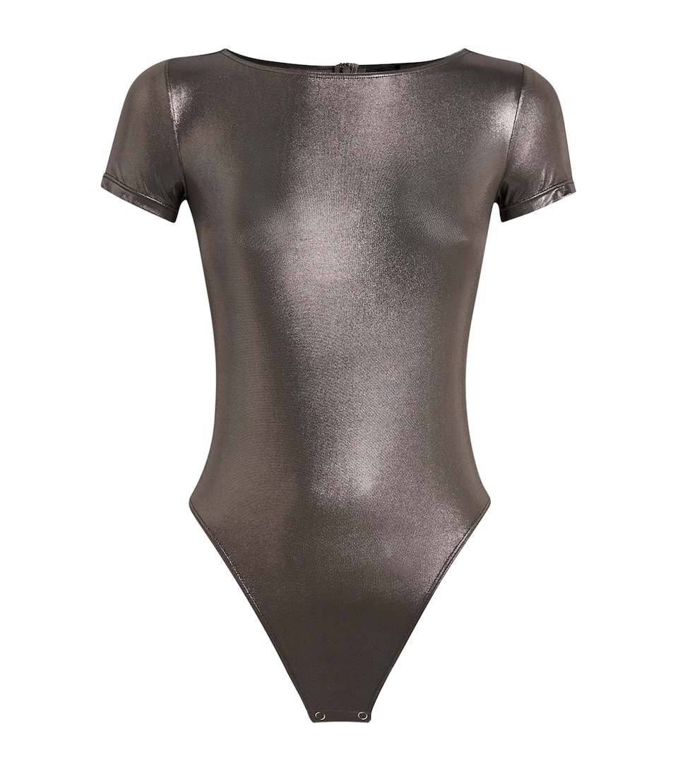 LAPOINTE Womens Metallic Bodysuit Steel