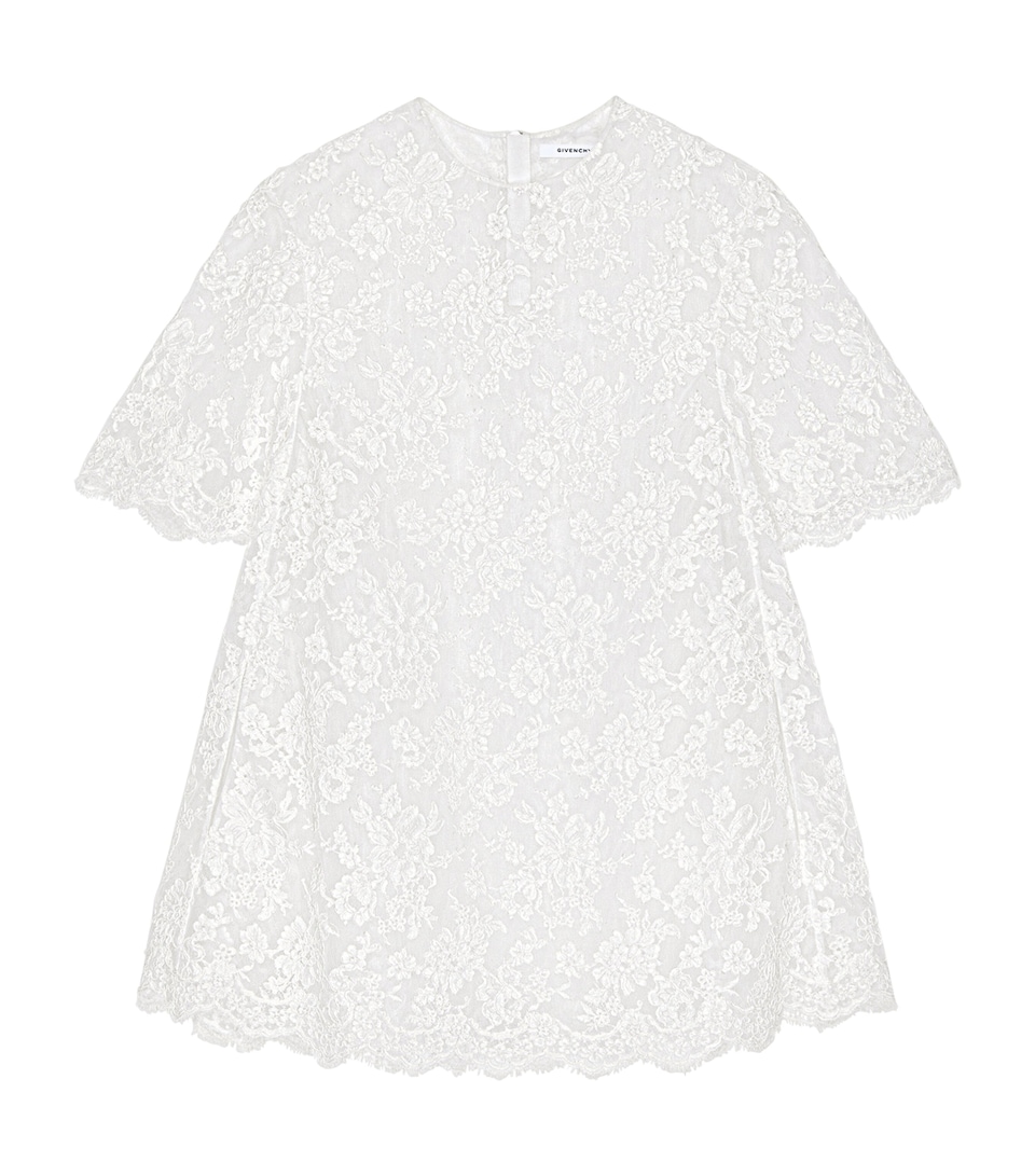 Givenchy Womens Lace Floral Mini Dress