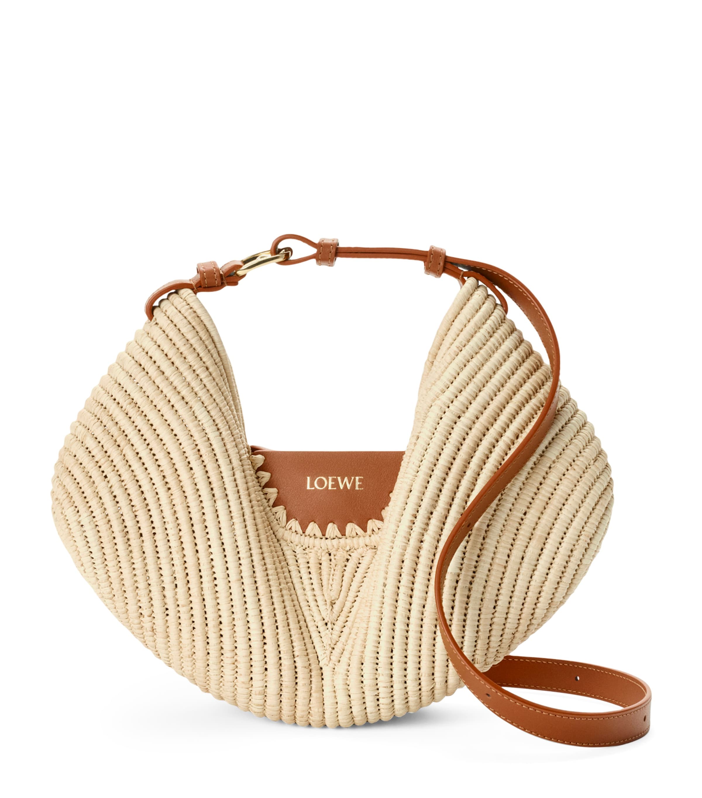 LOEWE x Paula's Ibiza Medium Raffia Swing Shoulder Bag Natural/tan