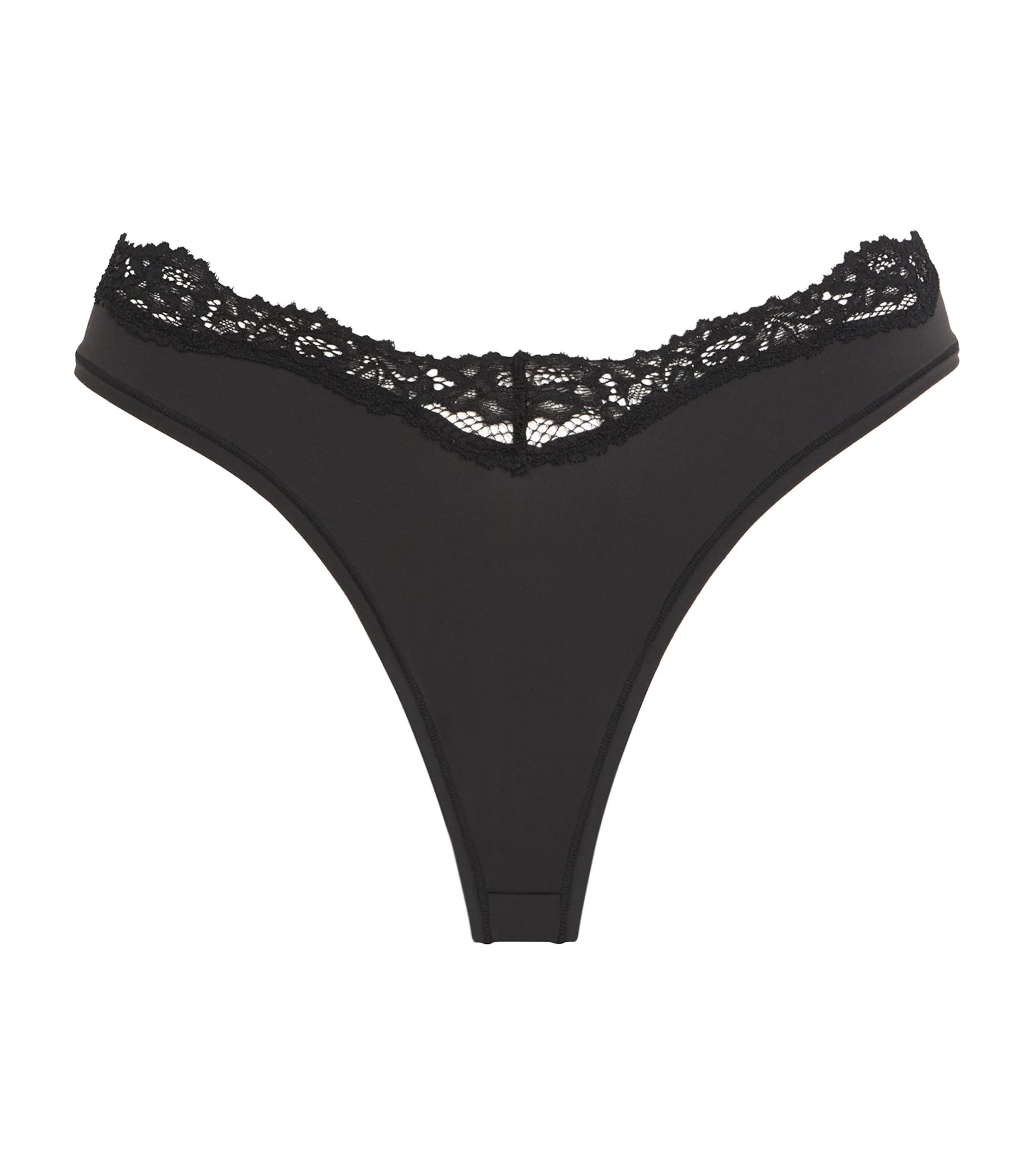 Lace-Trim Fits Everybody Dipped Thong
