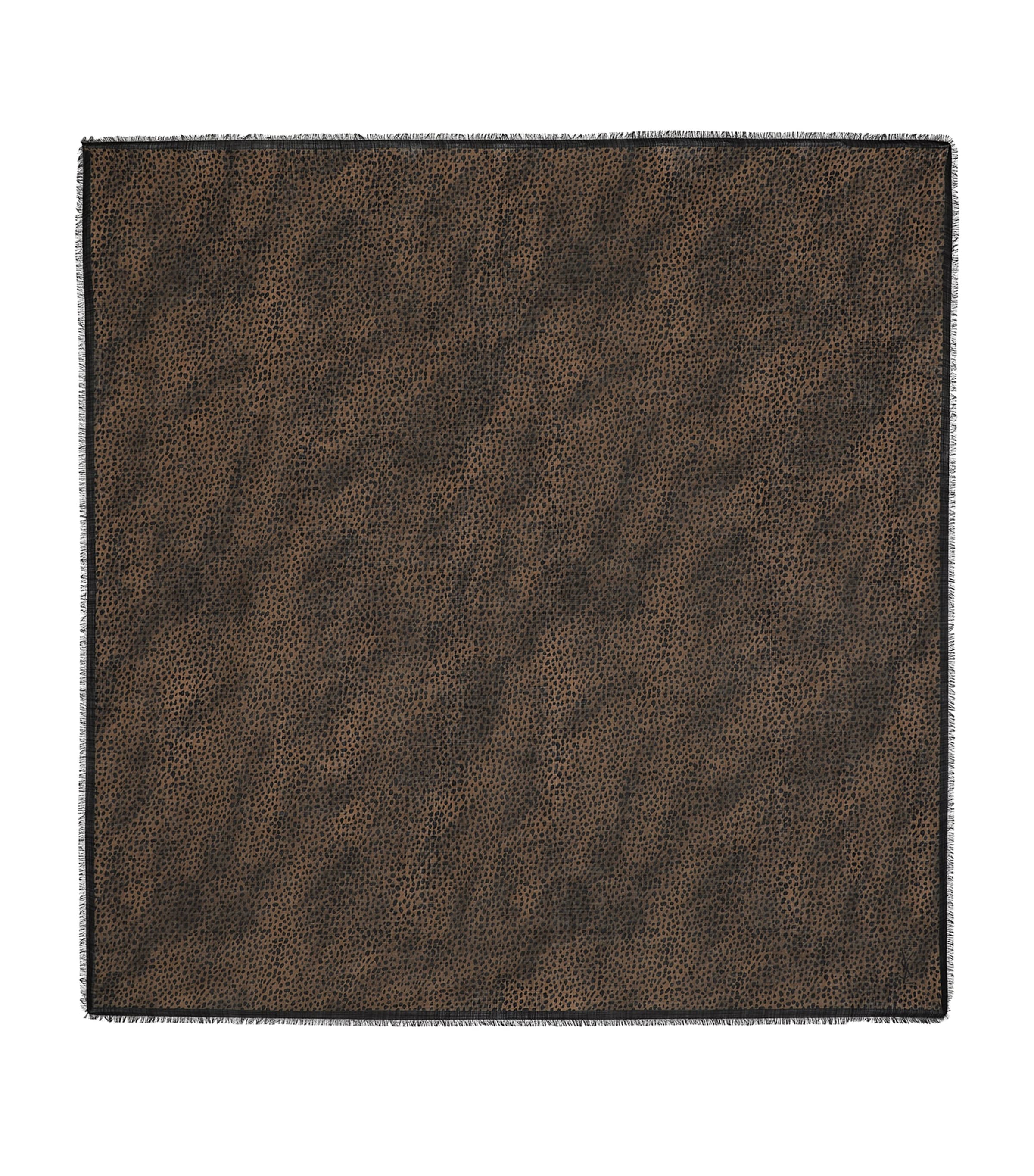 Wool Leopard-Print Scarf