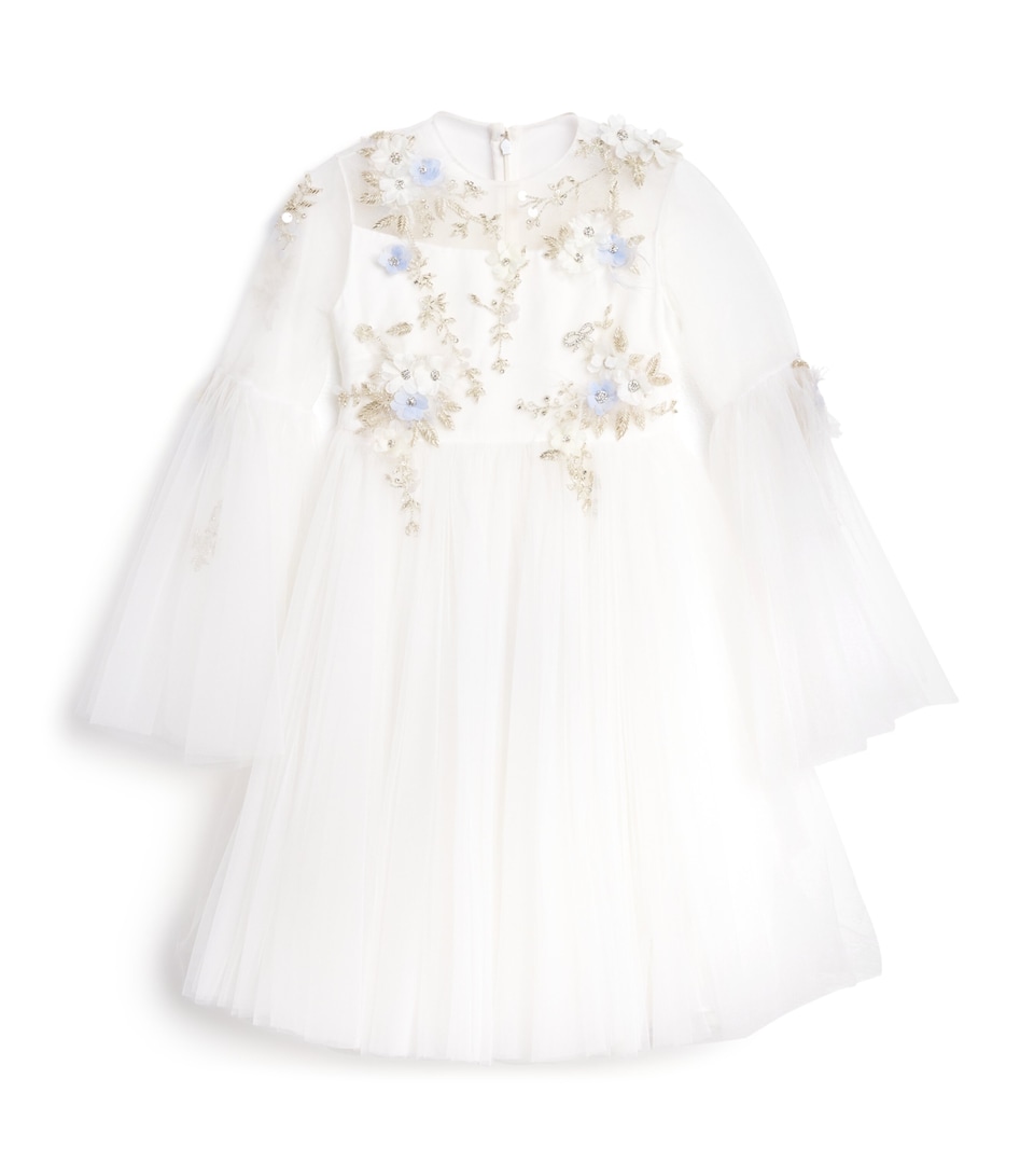 Embroidered Tulle Dress (2-14 Years)