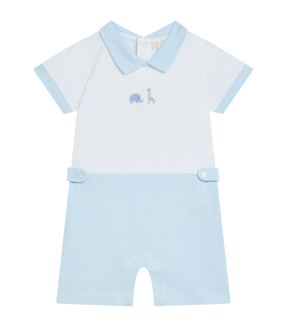 Pima Cotton Embroidered Safari Wild Playsuit (0-12 Months)