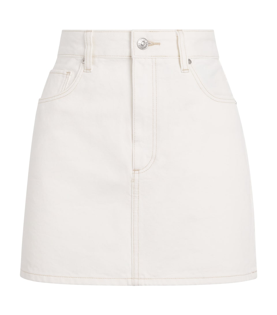 PAIGE Womens Denim Bobbi Mini Skirt Toasted Ecru