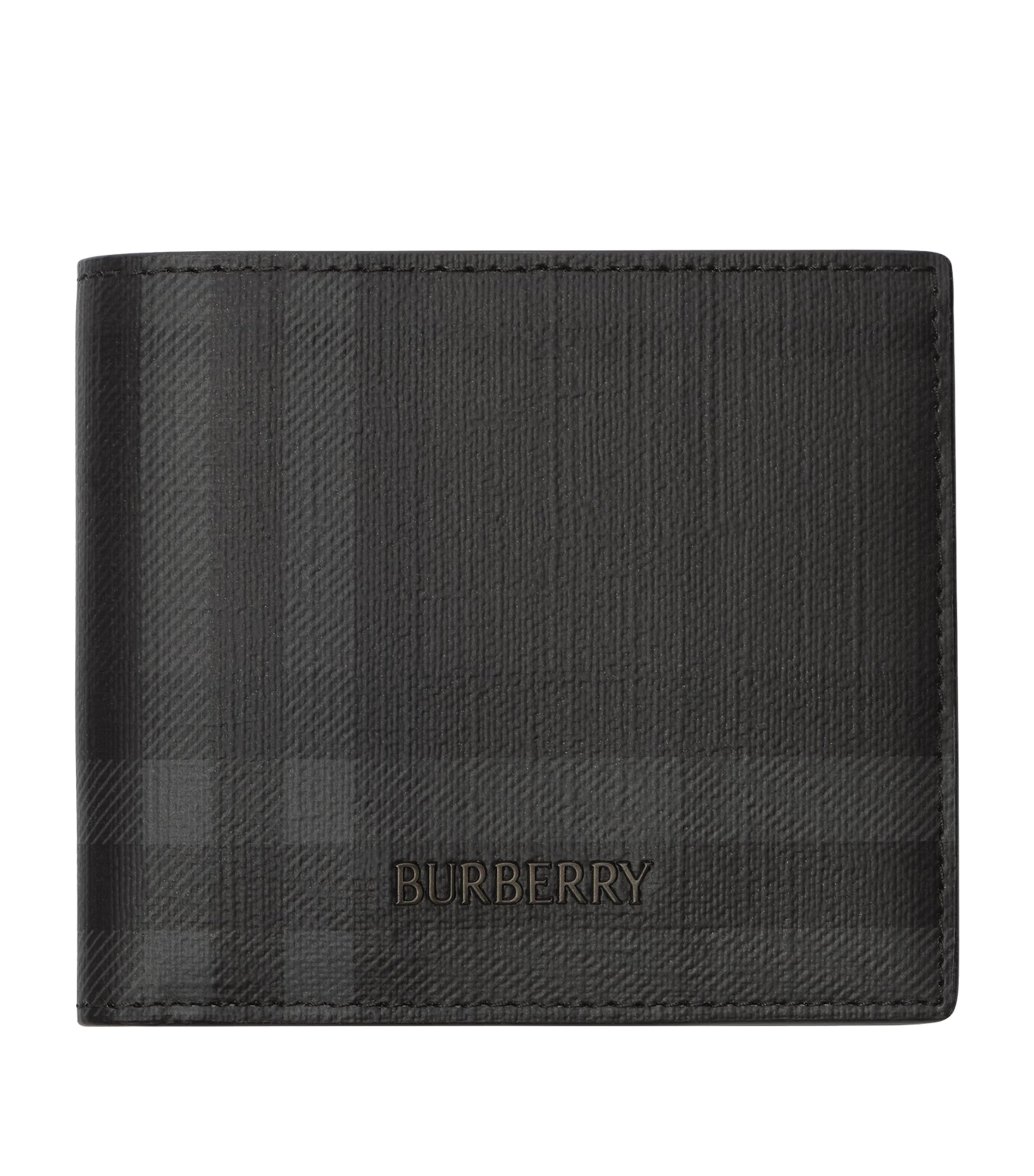 Burberry City Check Bifold Coin Wallet Iron