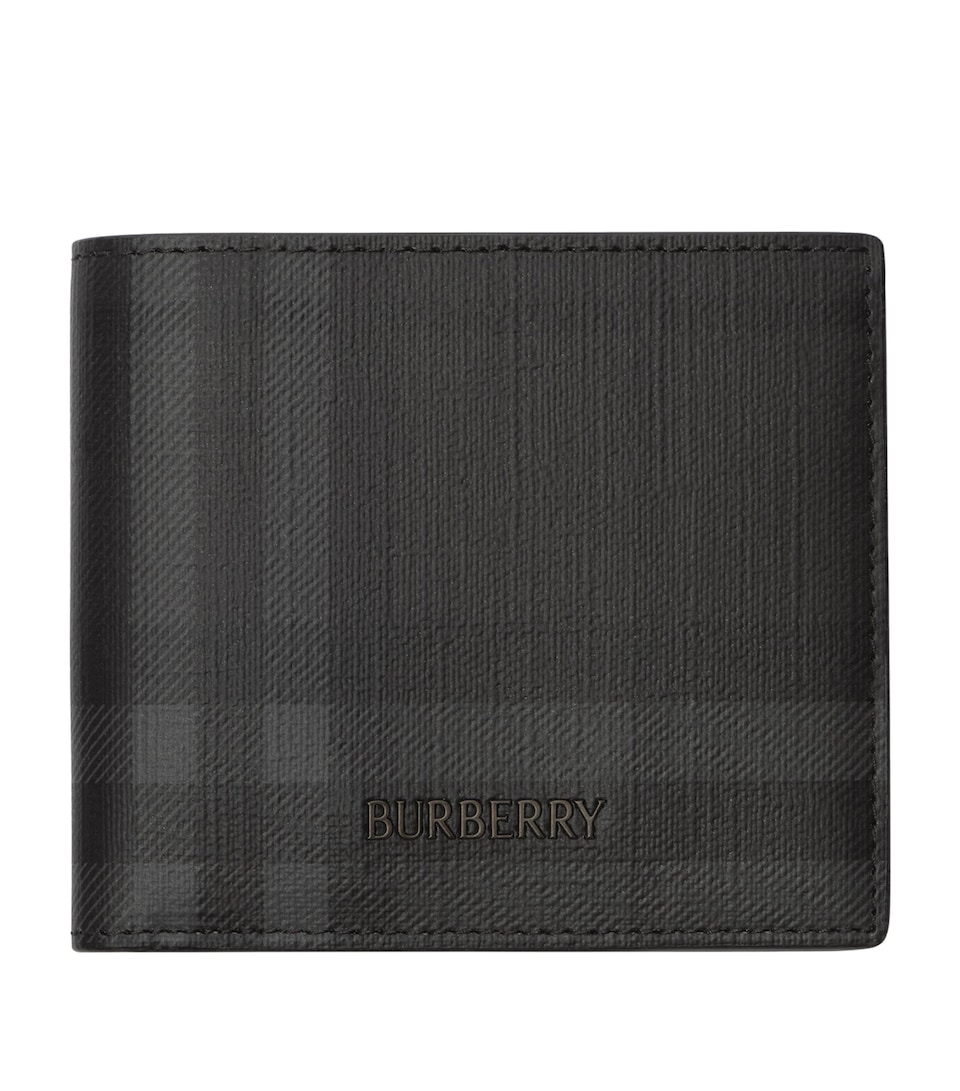 Burberry City Check Bifold Coin Wallet Iron