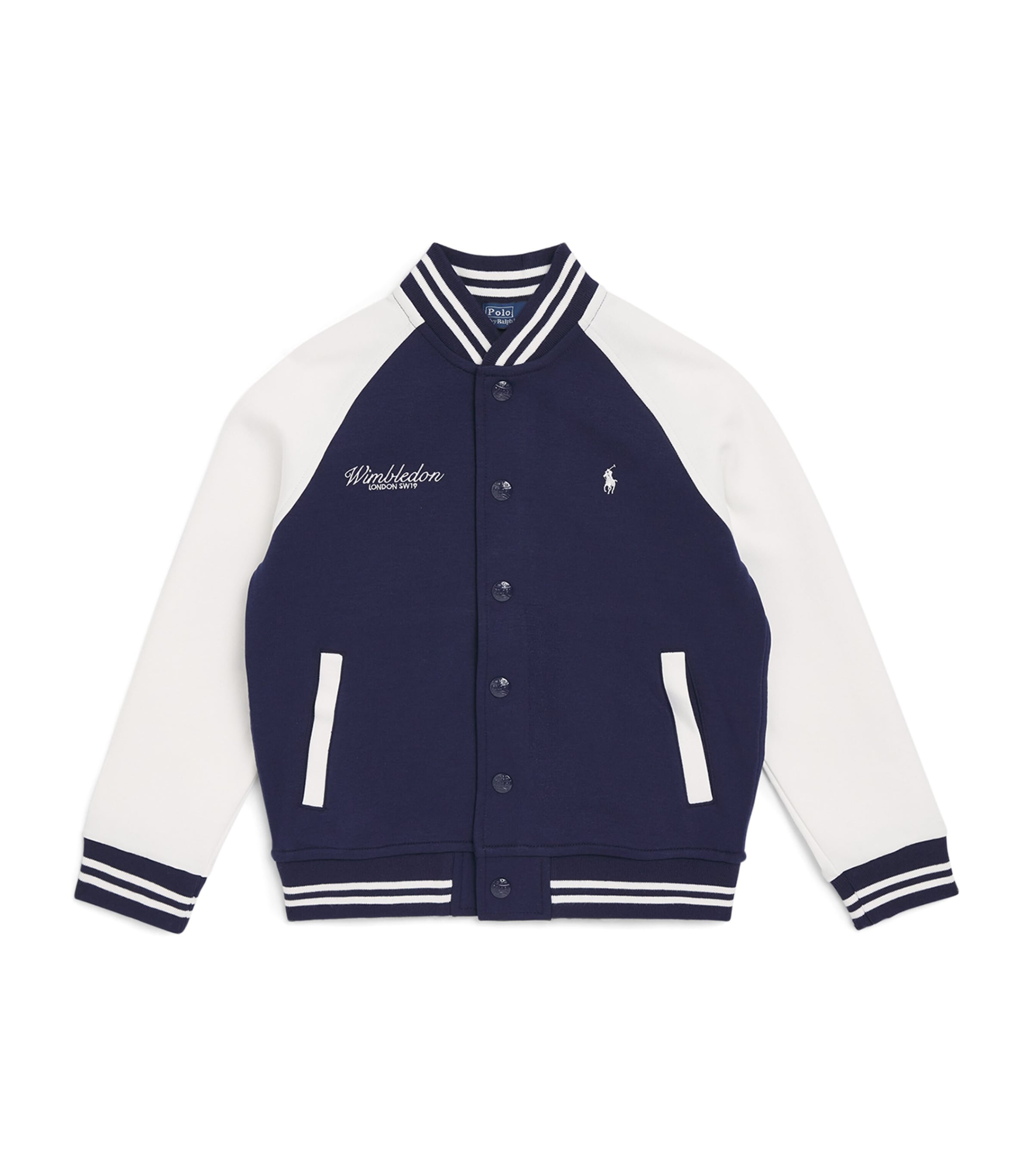 Ralph Lauren Kids x Wimbledon Varsity Jacket (7-14 Years) Rfd Nvy/cer Wht