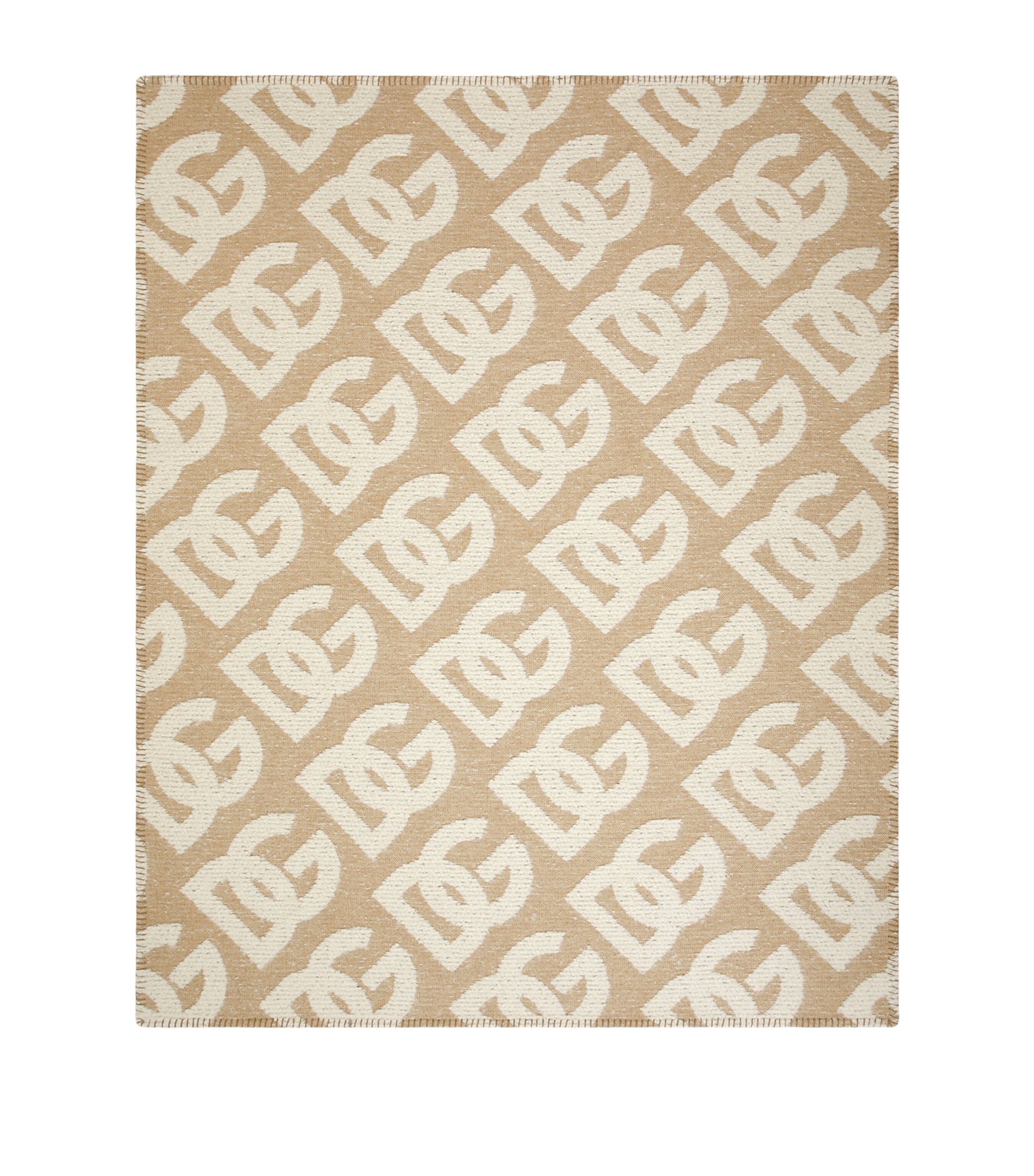 Wool-Cashmere-Silk Logo Throw (140cm x 180cm)