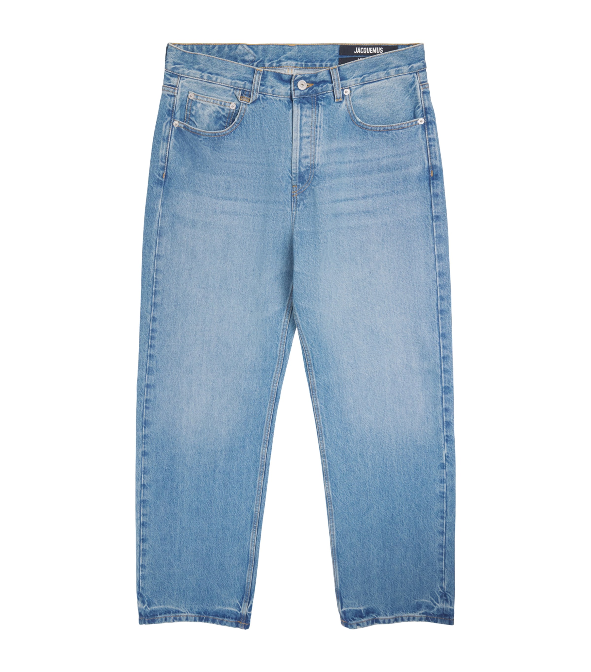 Jacquemus Mens De-Nîmes Straight Jeans Blue/tabac