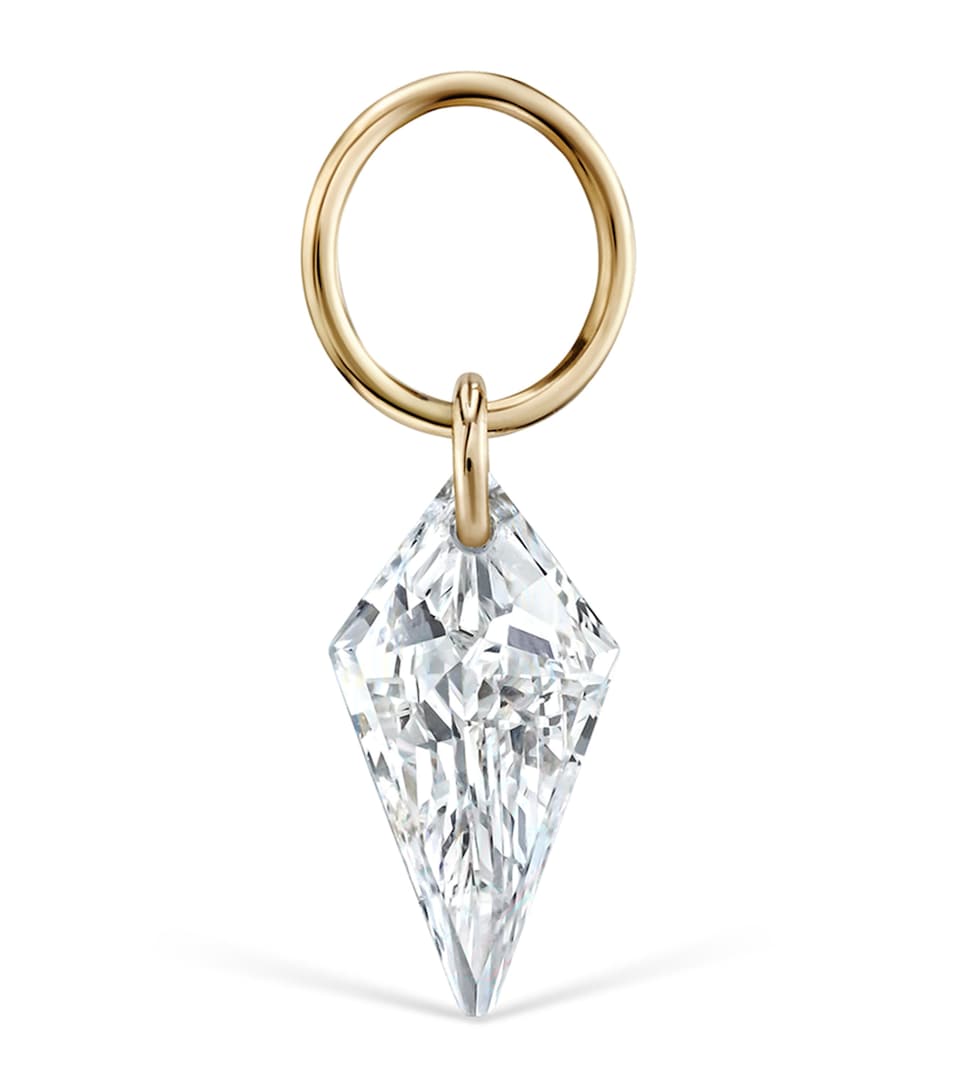 Maria Tash Gold Silhouette Diamond Charm (6mm) Yellow Gold