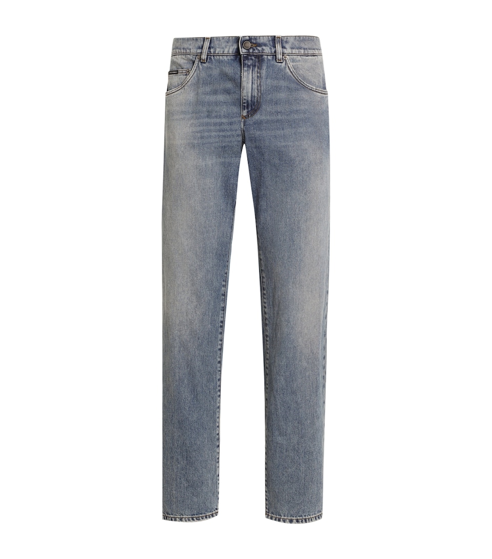 Dolce&Gabbana Mens Light-Wash Slim Jeans Combined Colour
