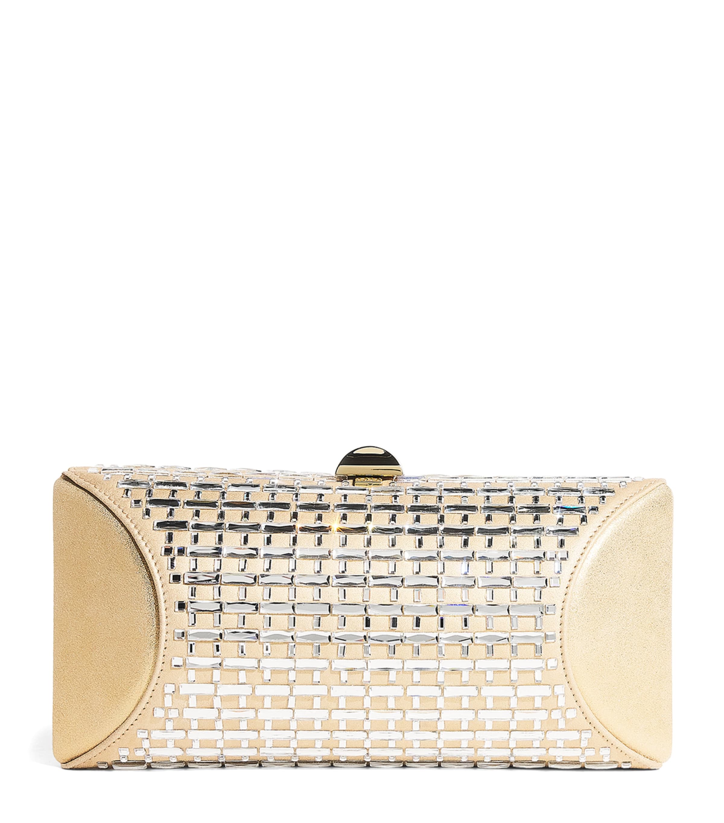 Satin Embellished Tube Plus Clutch Bag