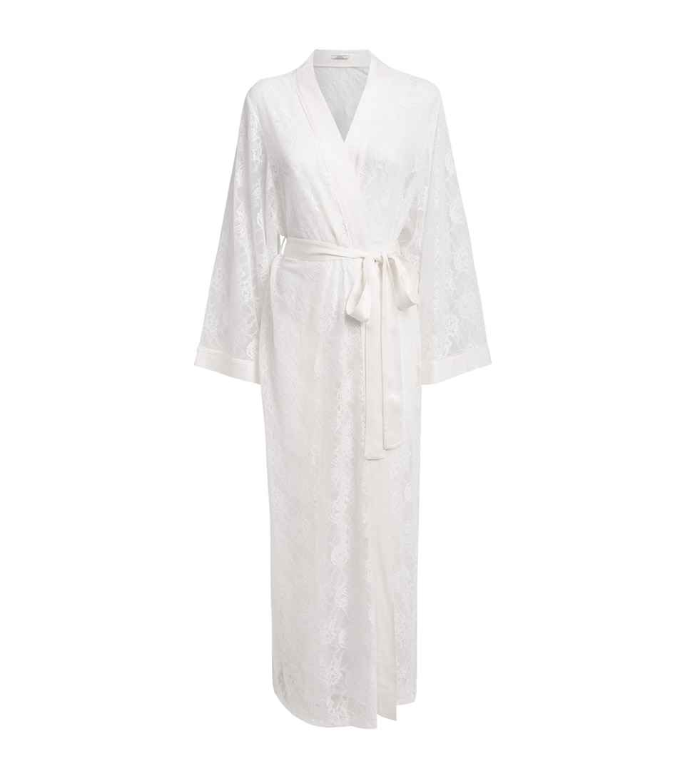 Bocan Womens Lace Mila Robe Off White