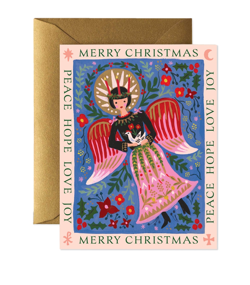 Rifle Paper Co. St Lucia Angel Christmas Card