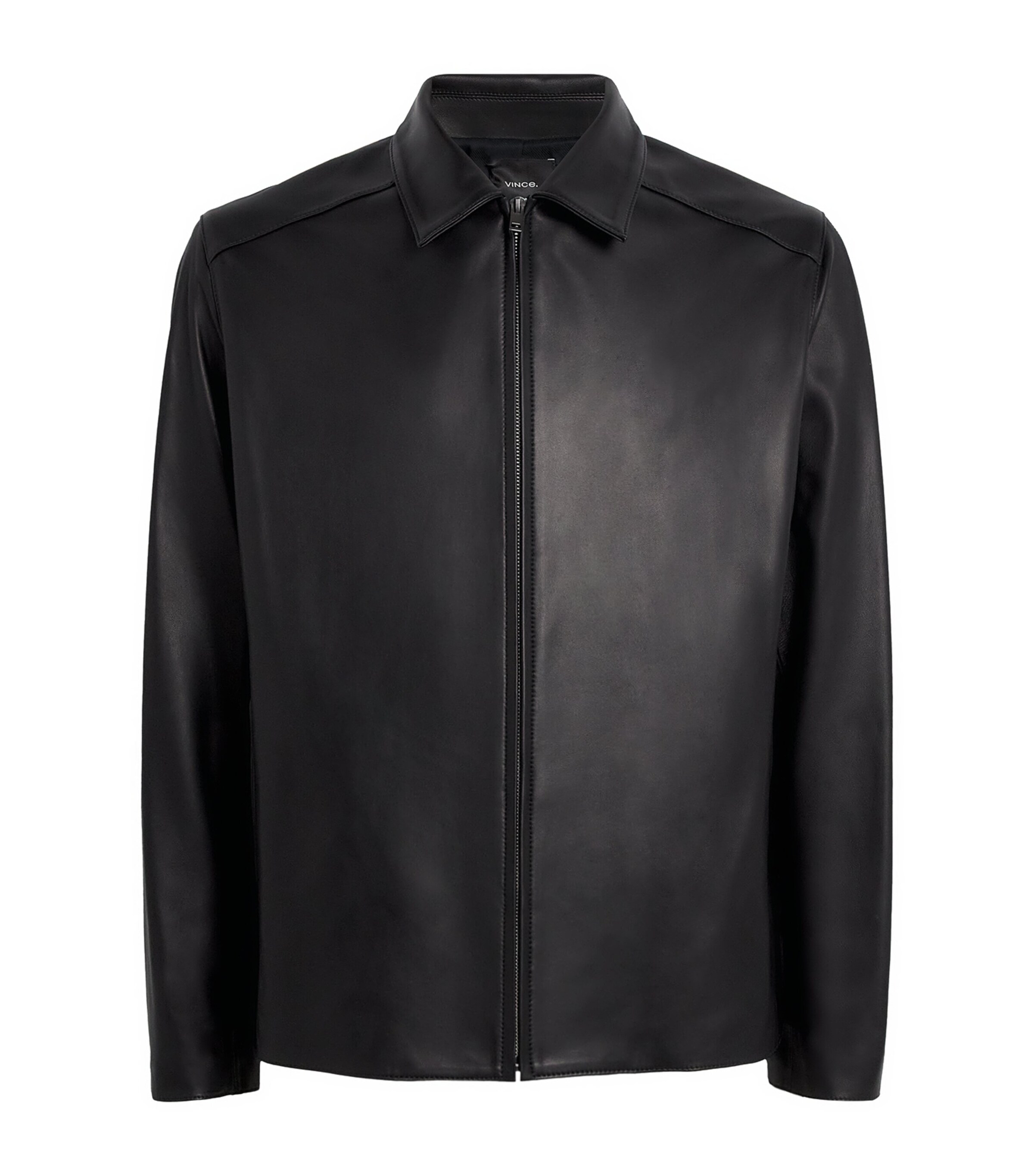 Polo Ralph Lauren Black Leather Jacket | Harrods UK