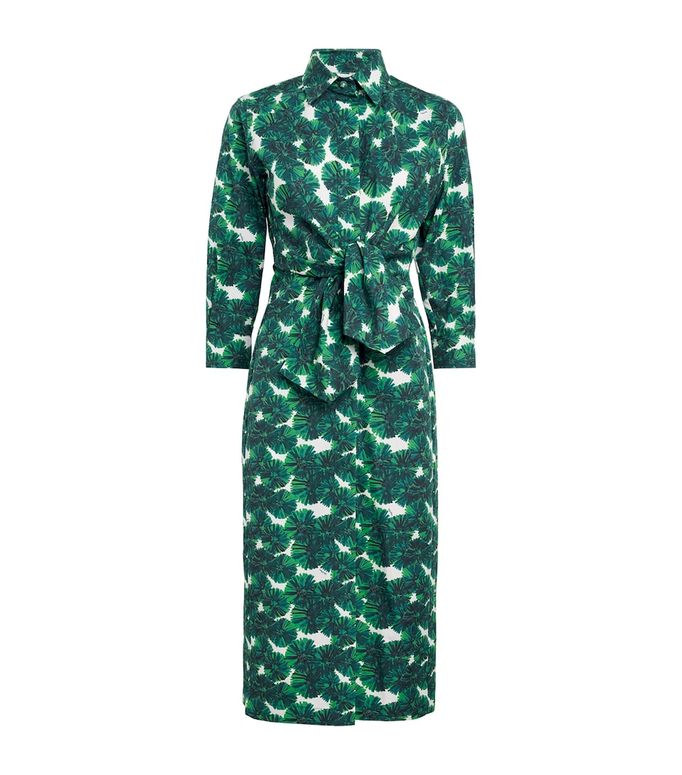 Cotton Poplin Print Shirt Dress