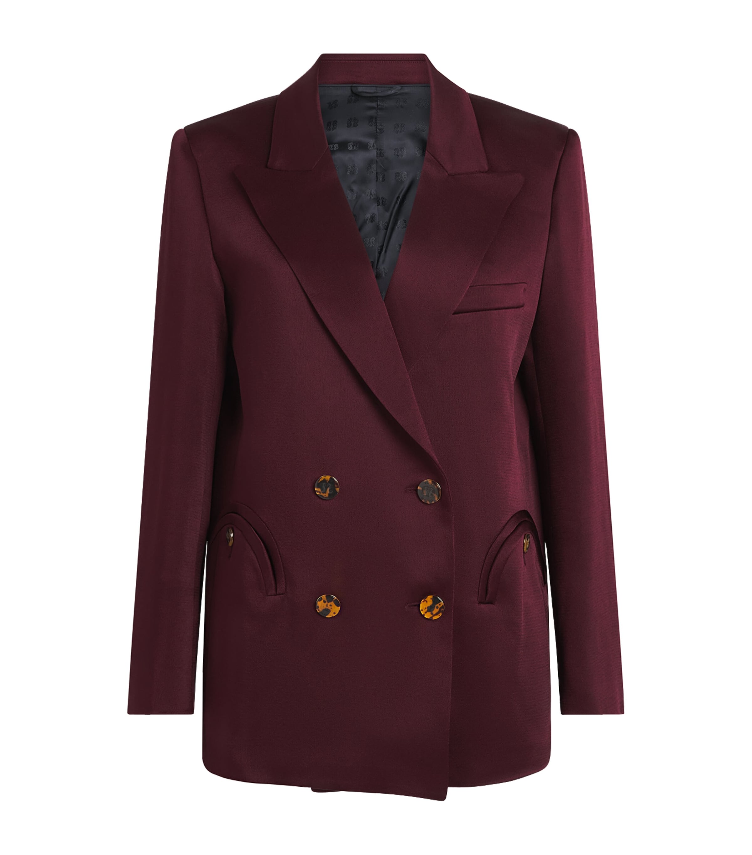 Blazé Milano Womens Satin Everynight Blazer Wine