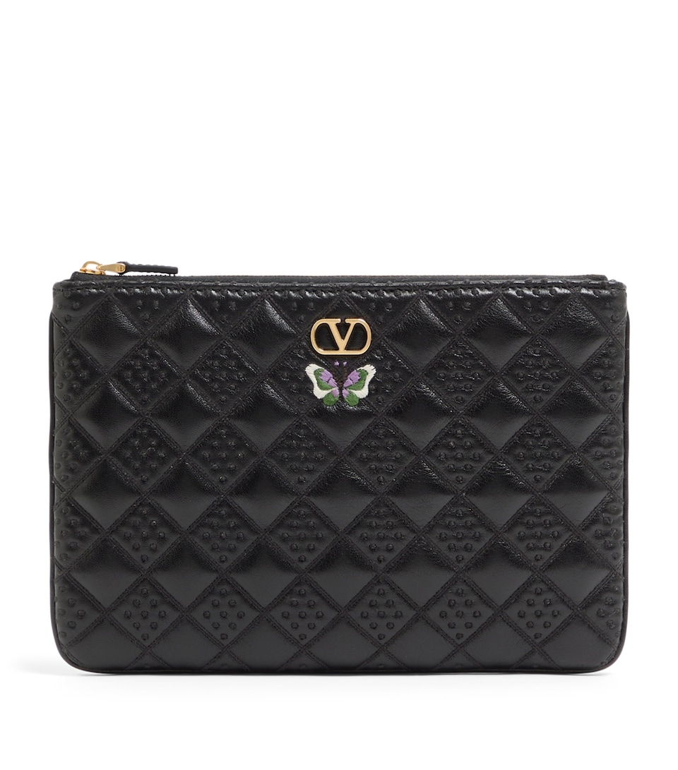 Valentino Garavani Medium Leather Flutterby Pouch