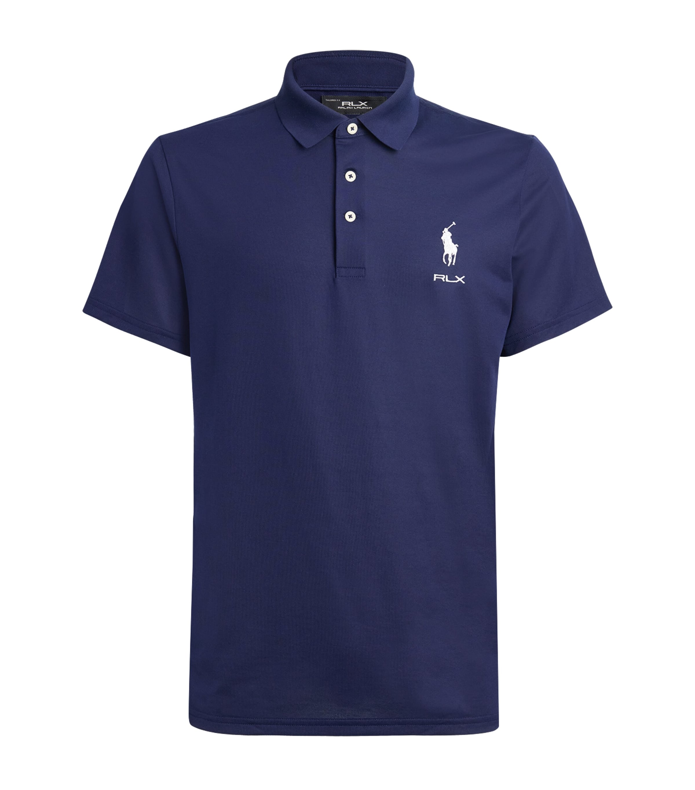 RLX Ralph Lauren Mens Tailored-Fit Performance Polo Shirt Refined Navy