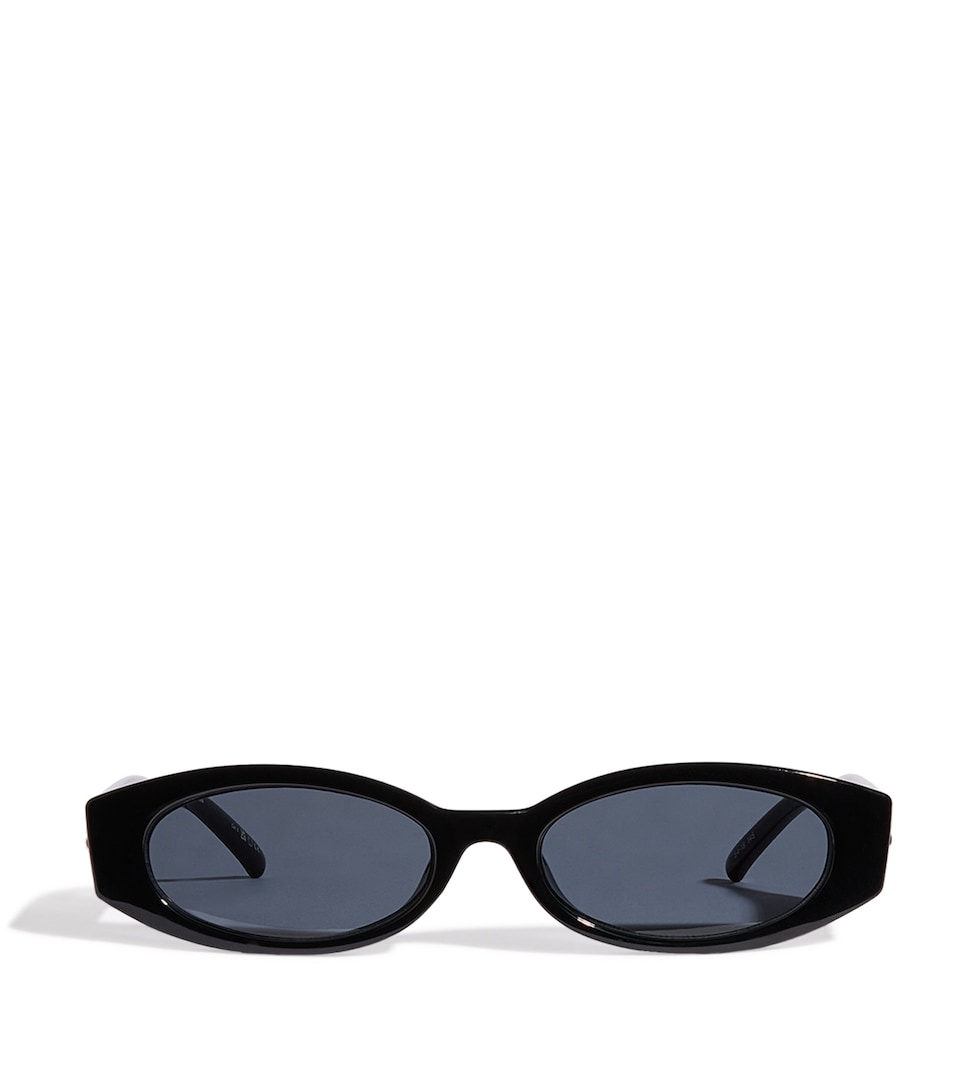 Le Specs Belladonna Slim Oval Sunglasses Blacksmoke Mono