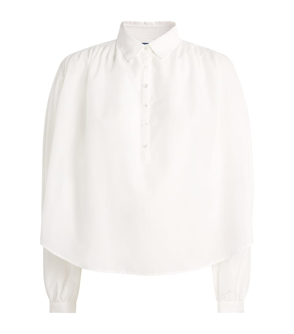 Cotton-Silk Pleated Blouse