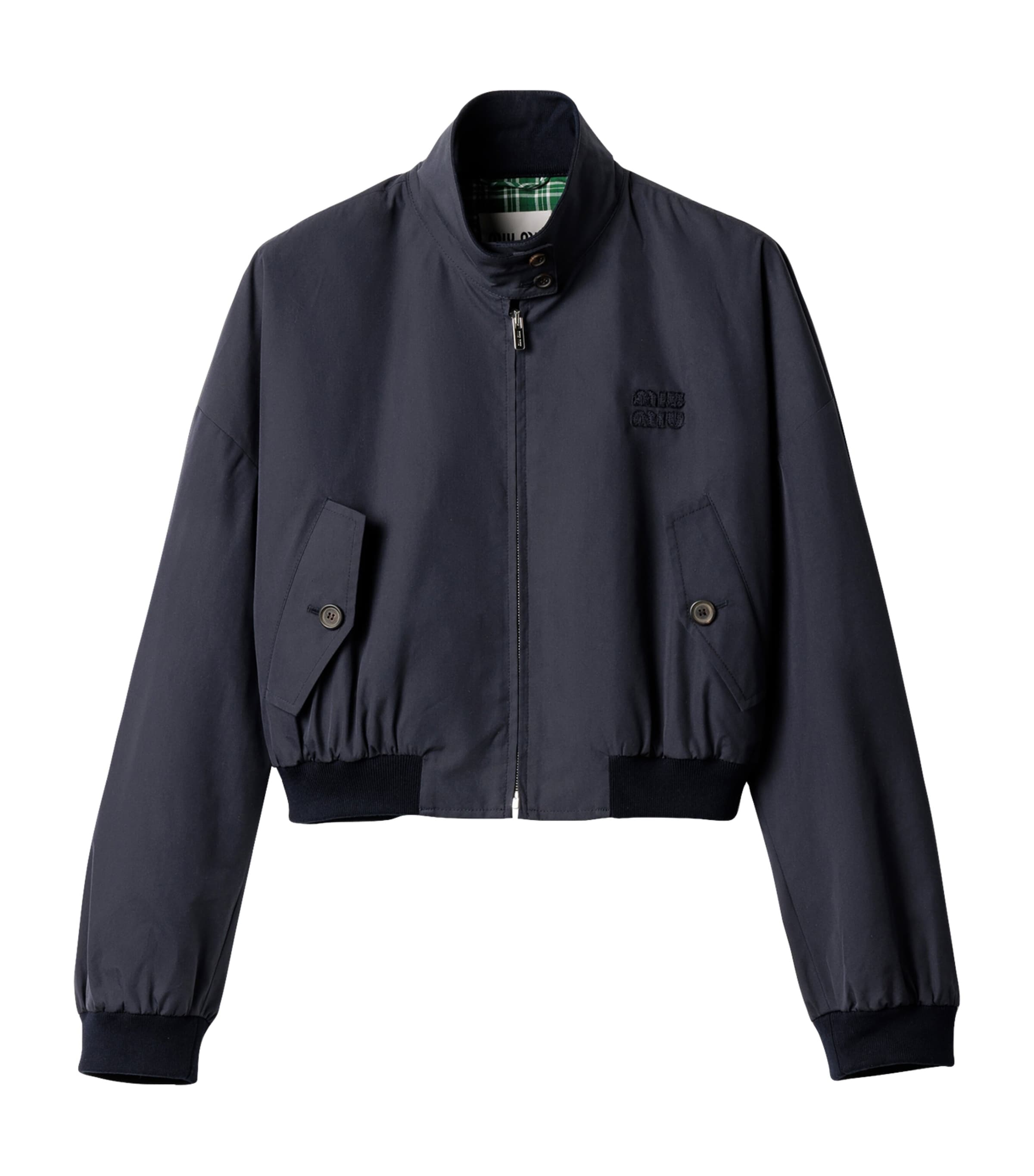 Cotton-Blend Panama Blouson Jacket