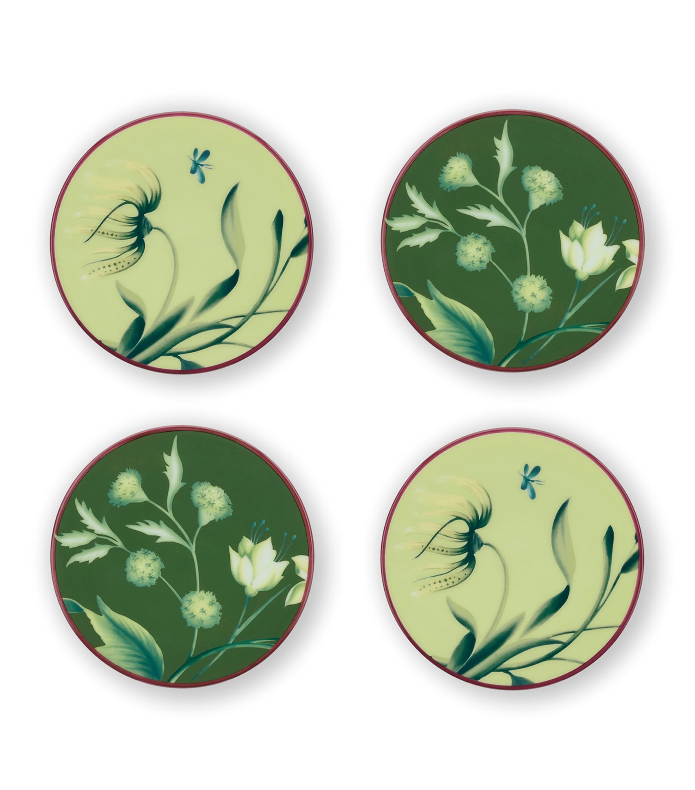 GINORI 1735 Porcelain Florenza Acanto Coasters (Set of 4)