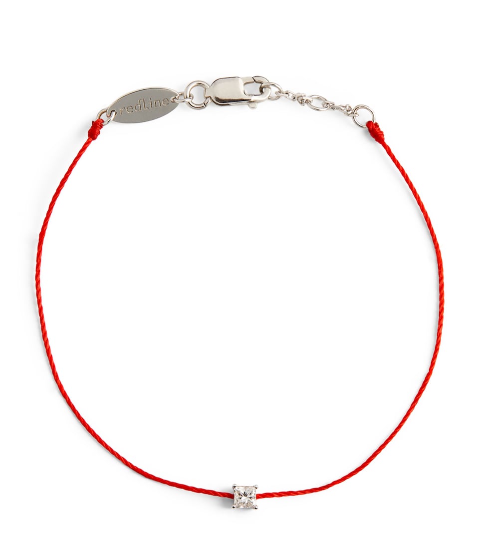 Redline White Gold and Diamond Princesse Bracelet Red