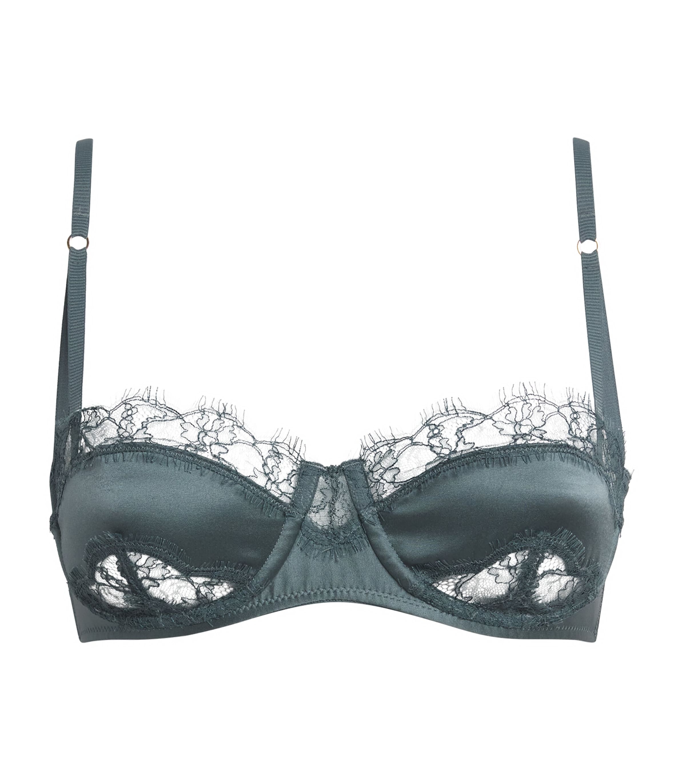 Silk-Lace Balconette Bra