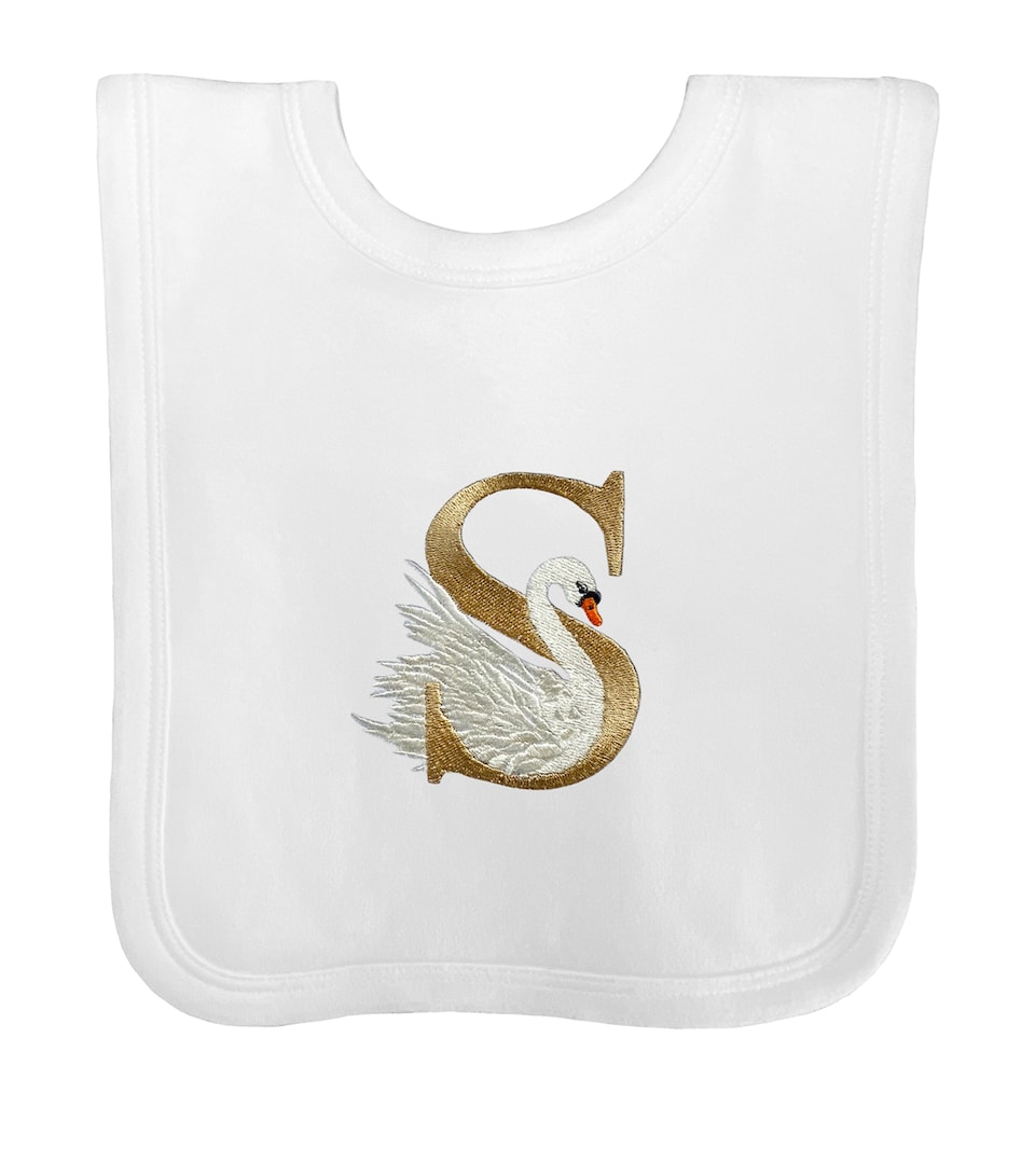 Cotton 'S' Monogram Bib