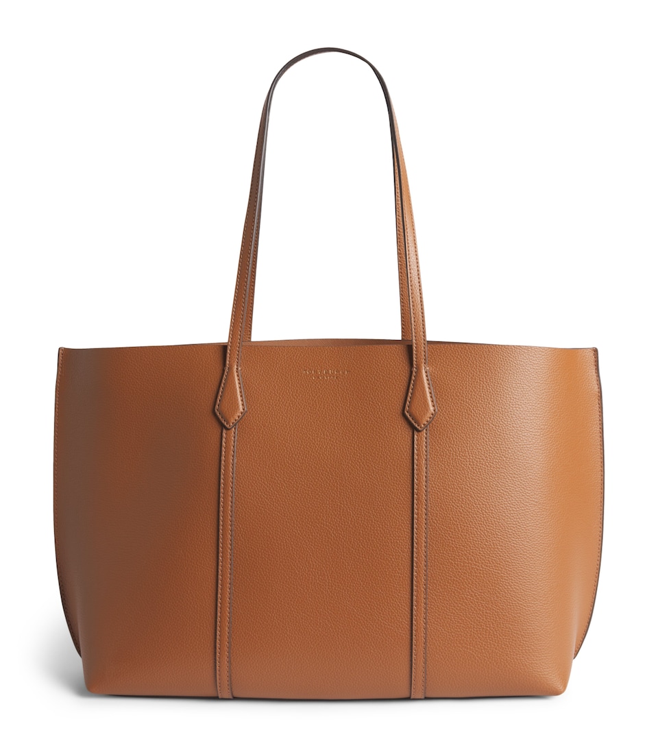 Tory Burch Leather Perry Tote Bag Autumn Brown