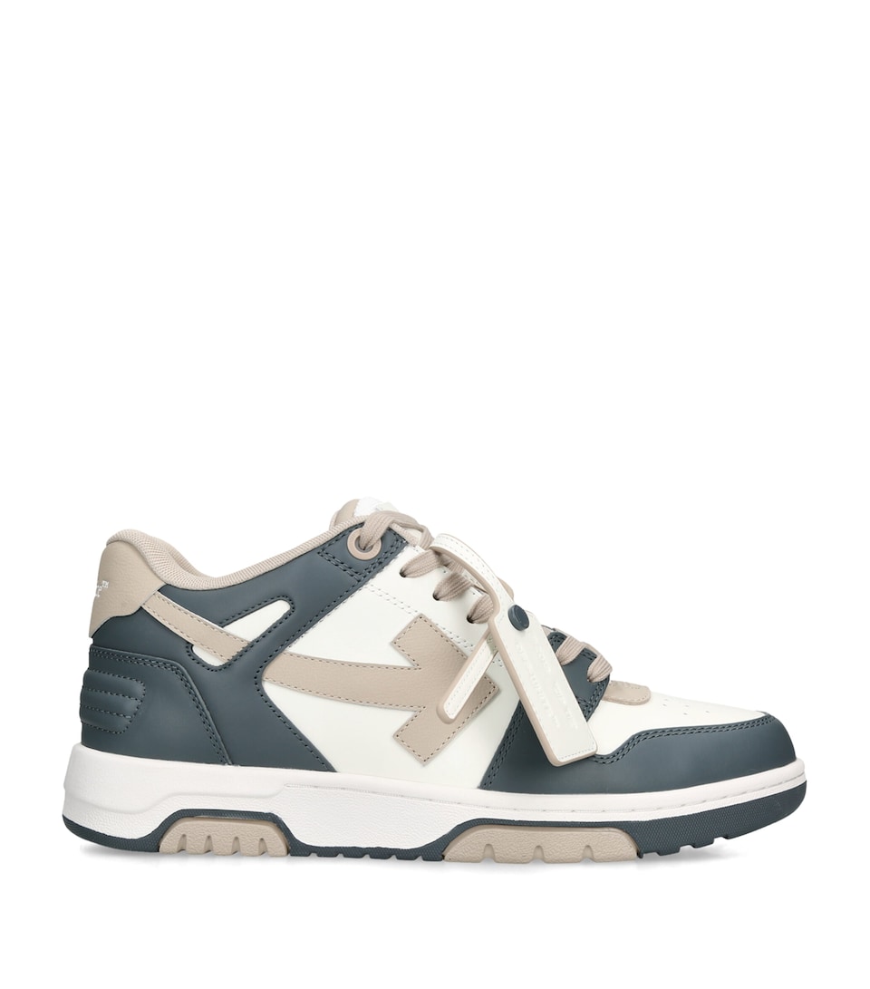 Off-White Leather Out of Office Sneakers Blue Other