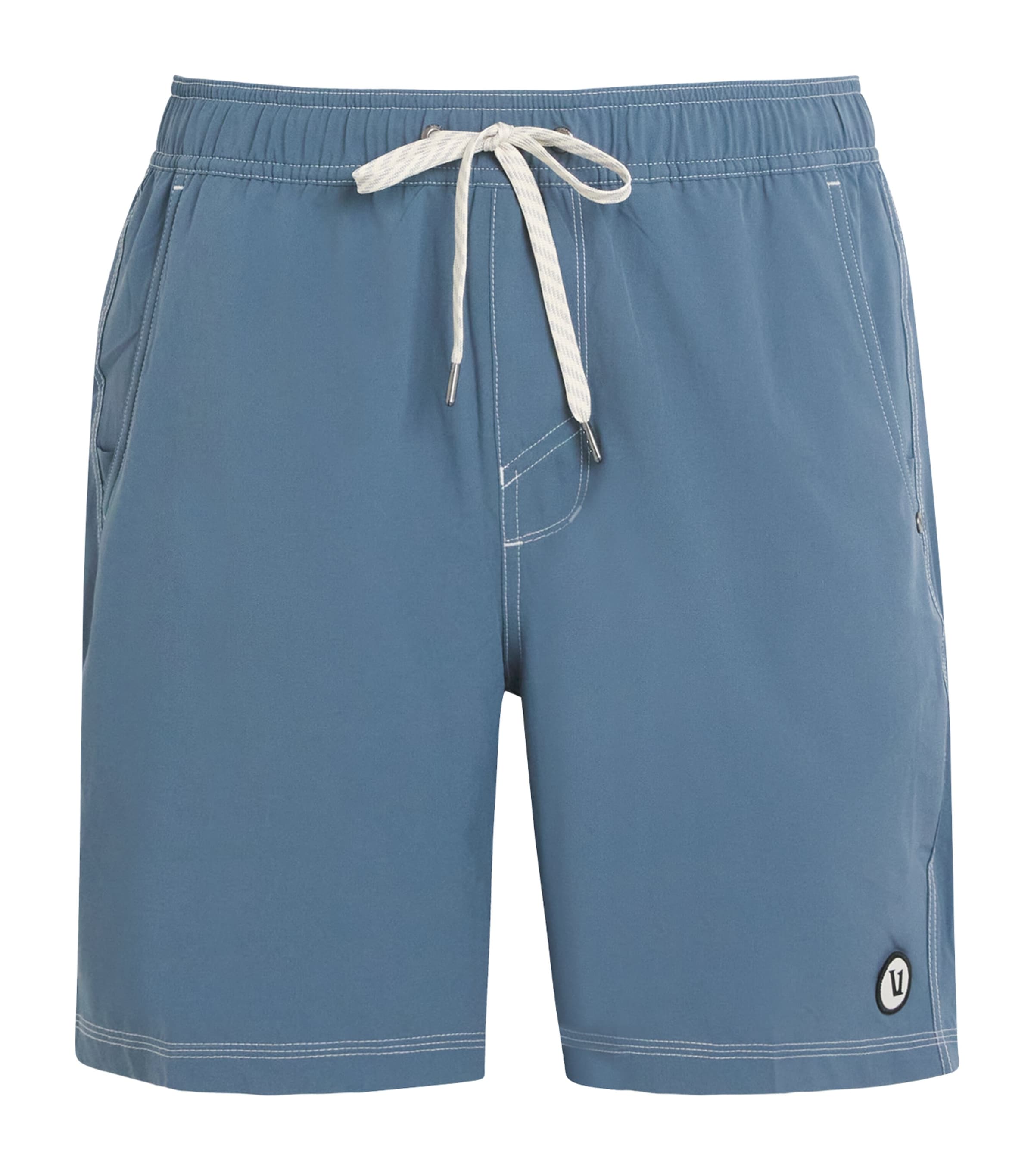 VUORI Mens 7'' Lined Kore Shorts Bea Blue Sea Washed