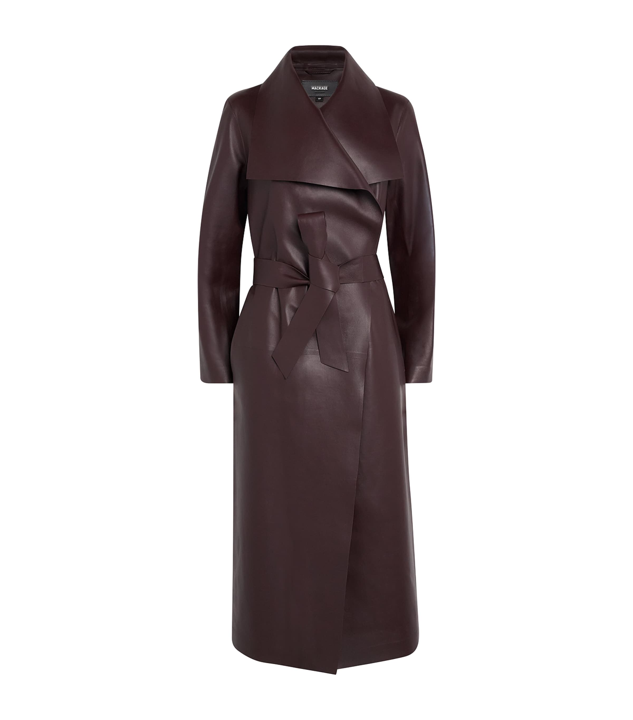 Mackage Womens MAI-L Leather Wrap Coat Garnet