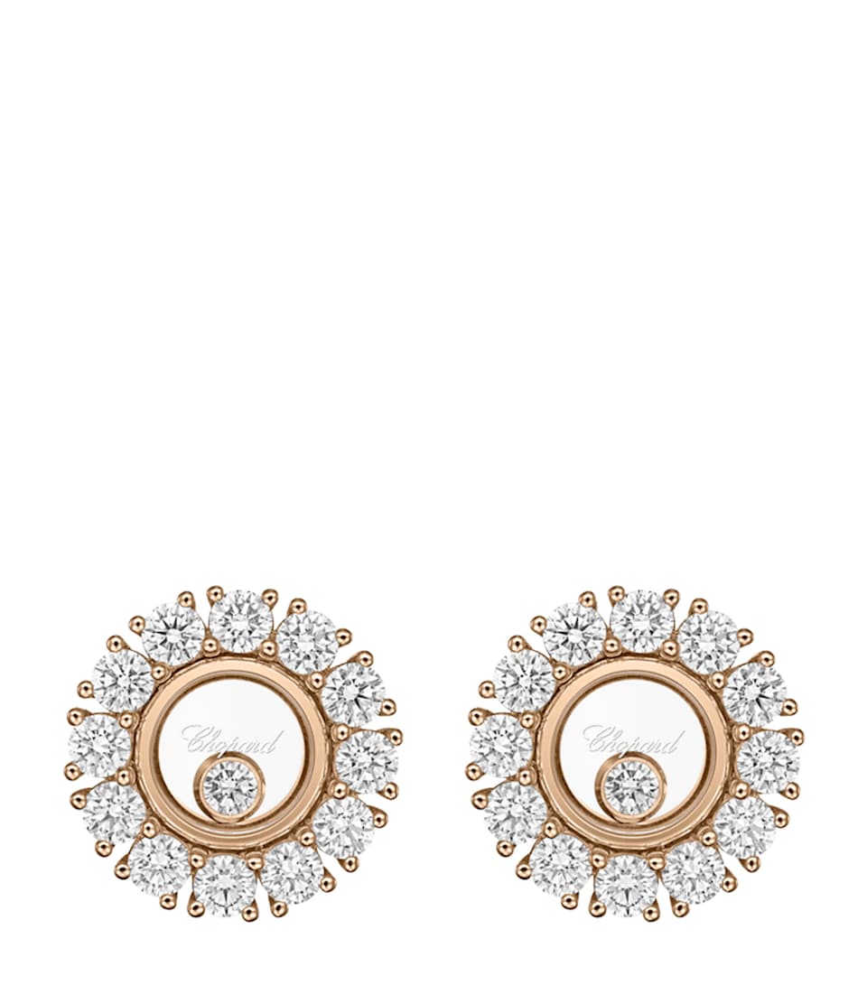Rose Gold and Diamond Happy Diamonds Icons Joaillerie Stud Earrings