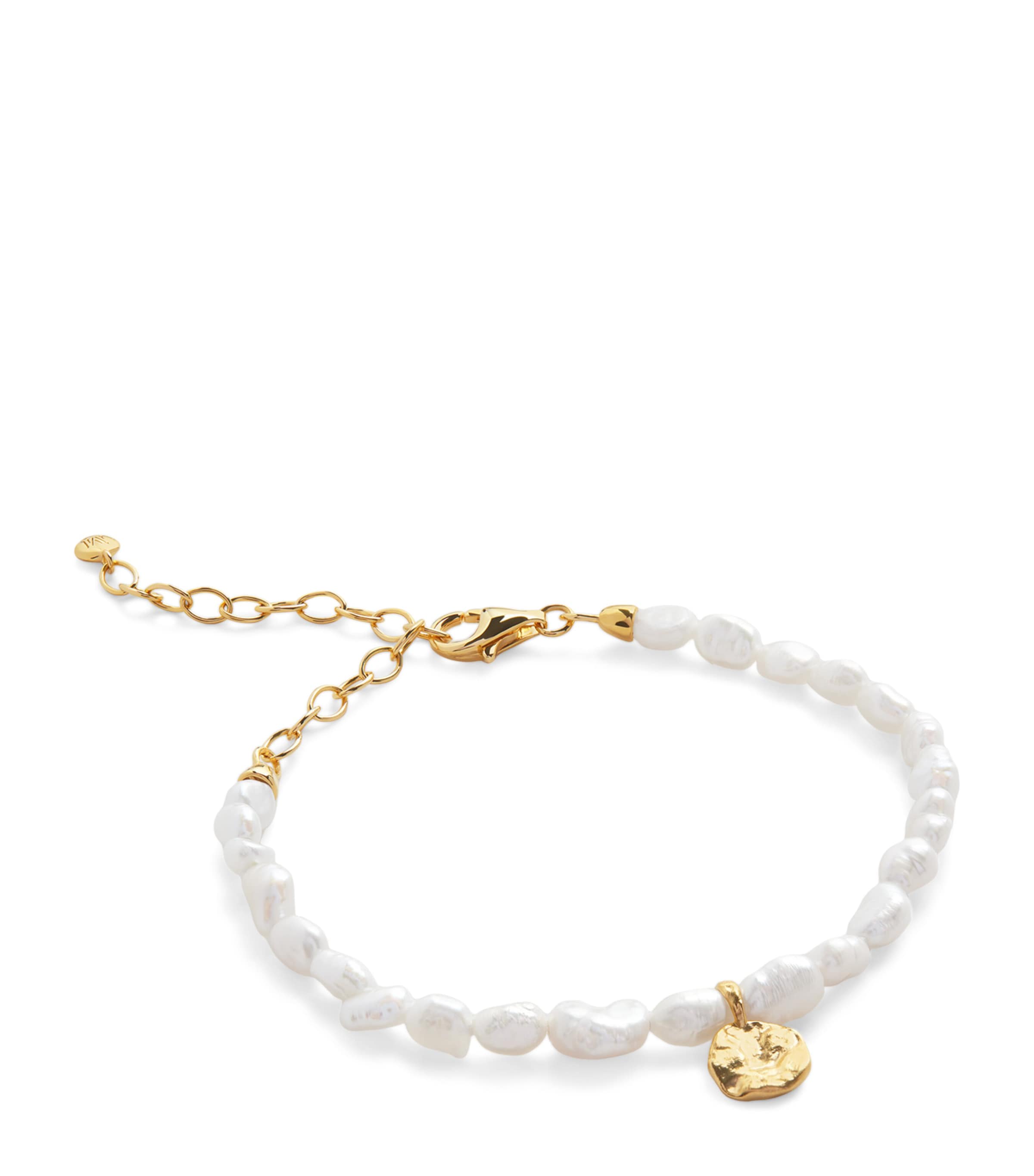 Gold Vermeil and Keshi Pearl Capri Bracelet