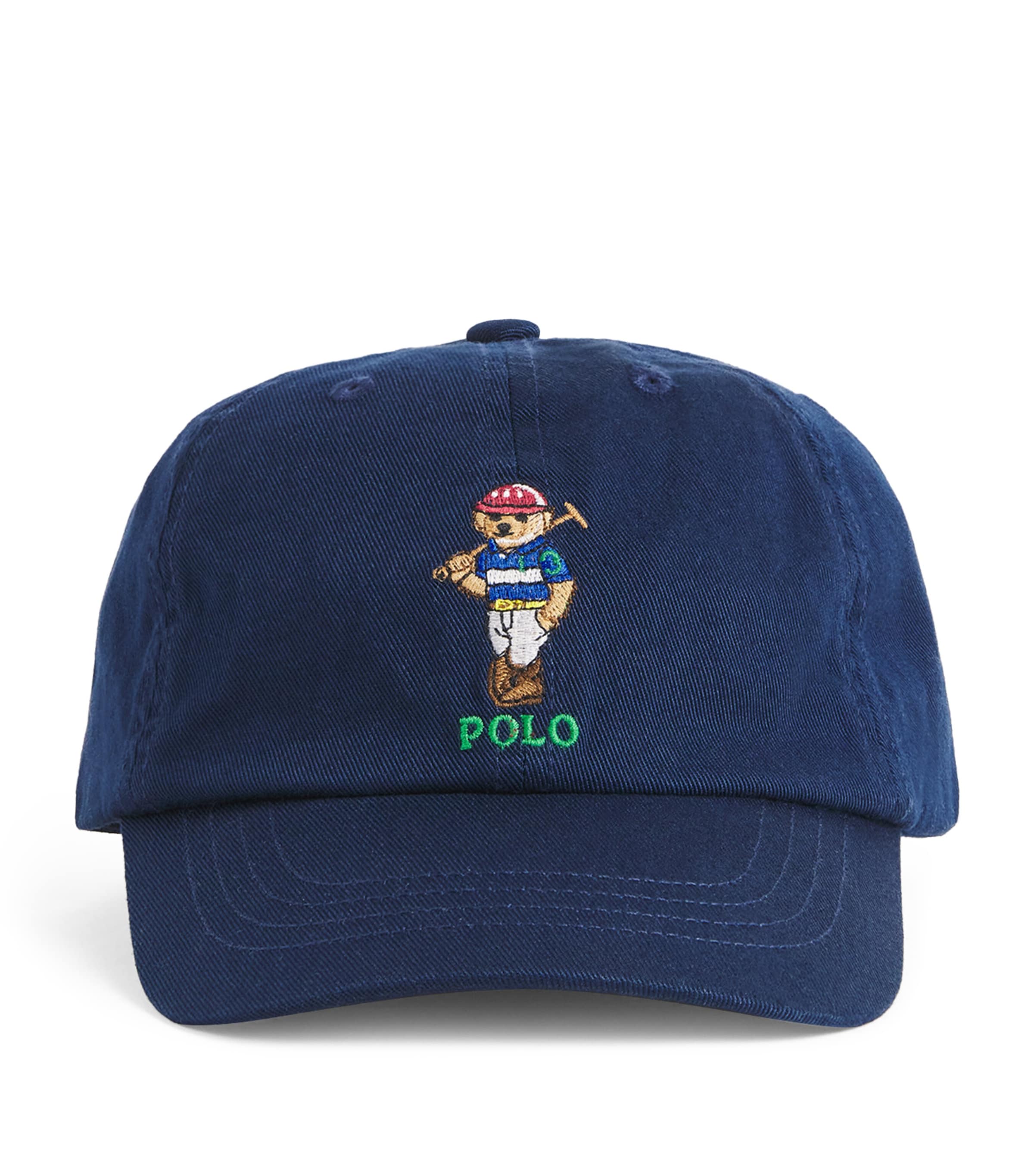 Ralph Lauren Kids Cotton Polo Bear Baseball Cap (2-7 Years) Bearnavy