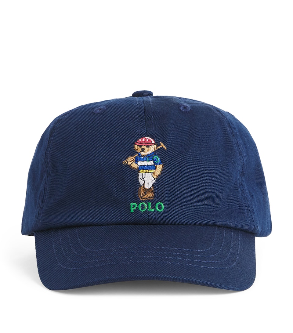 Ralph Lauren Kids Cotton Polo Bear Baseball Cap (2-7 Years) Bearnavy