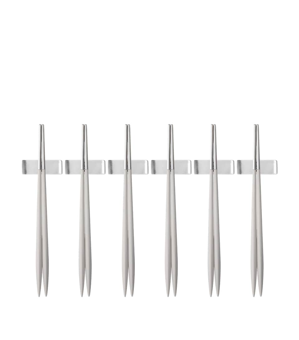 Set of 6 Stainless Steel Ares Chopsticks