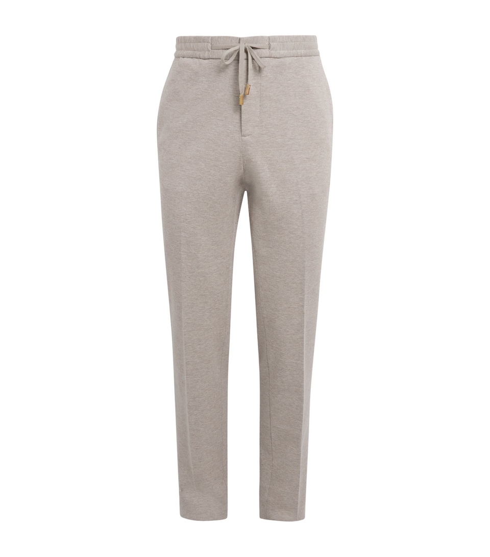 Maurizio Baldassari Mens Jersey Drawstring Trousers Beige Lt Atmshre