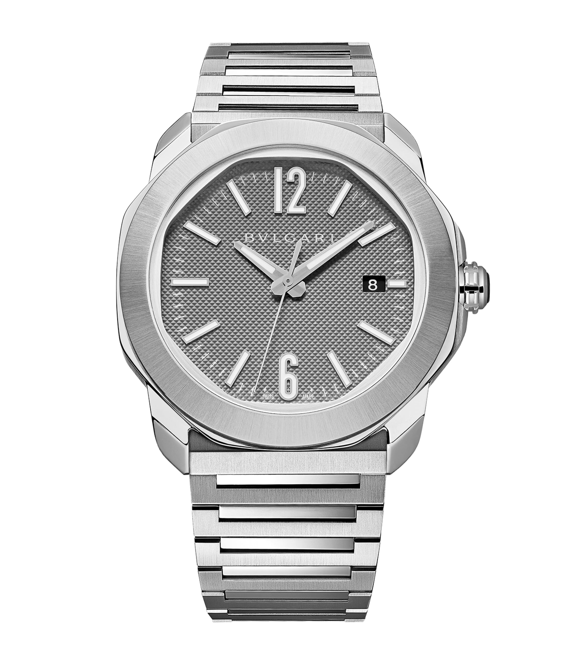 Bvlgari Stainless Steel Octo Roma Automatic Watch 41mm Grey