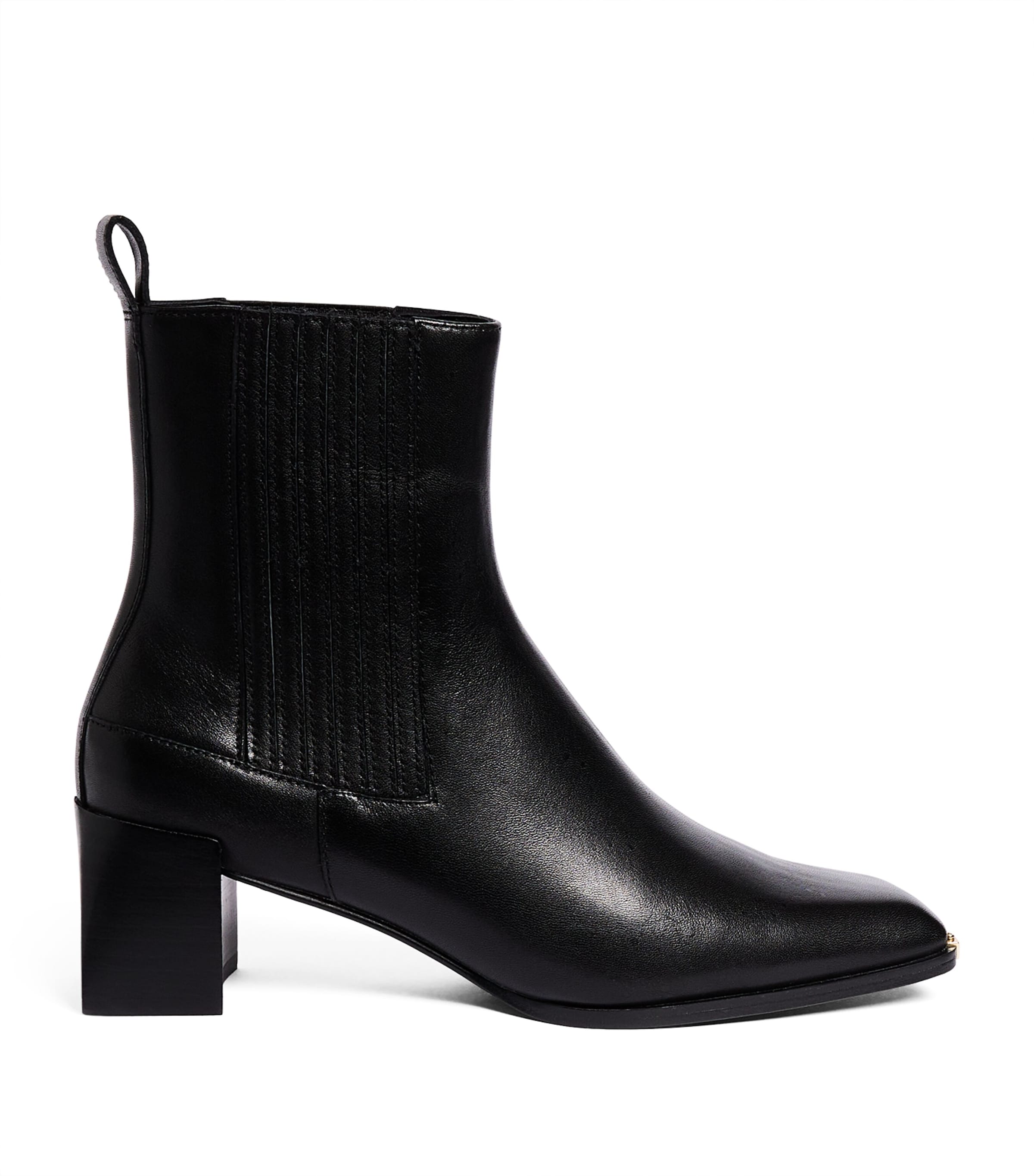 Sandro Paris Leather Ankle Boots 55 Black