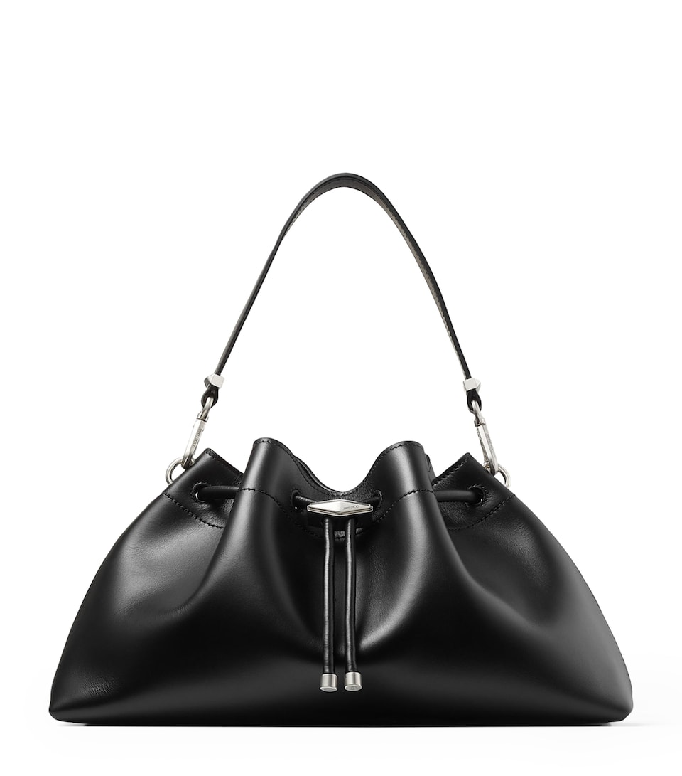 Medium Leather Cinch Bucket Bag