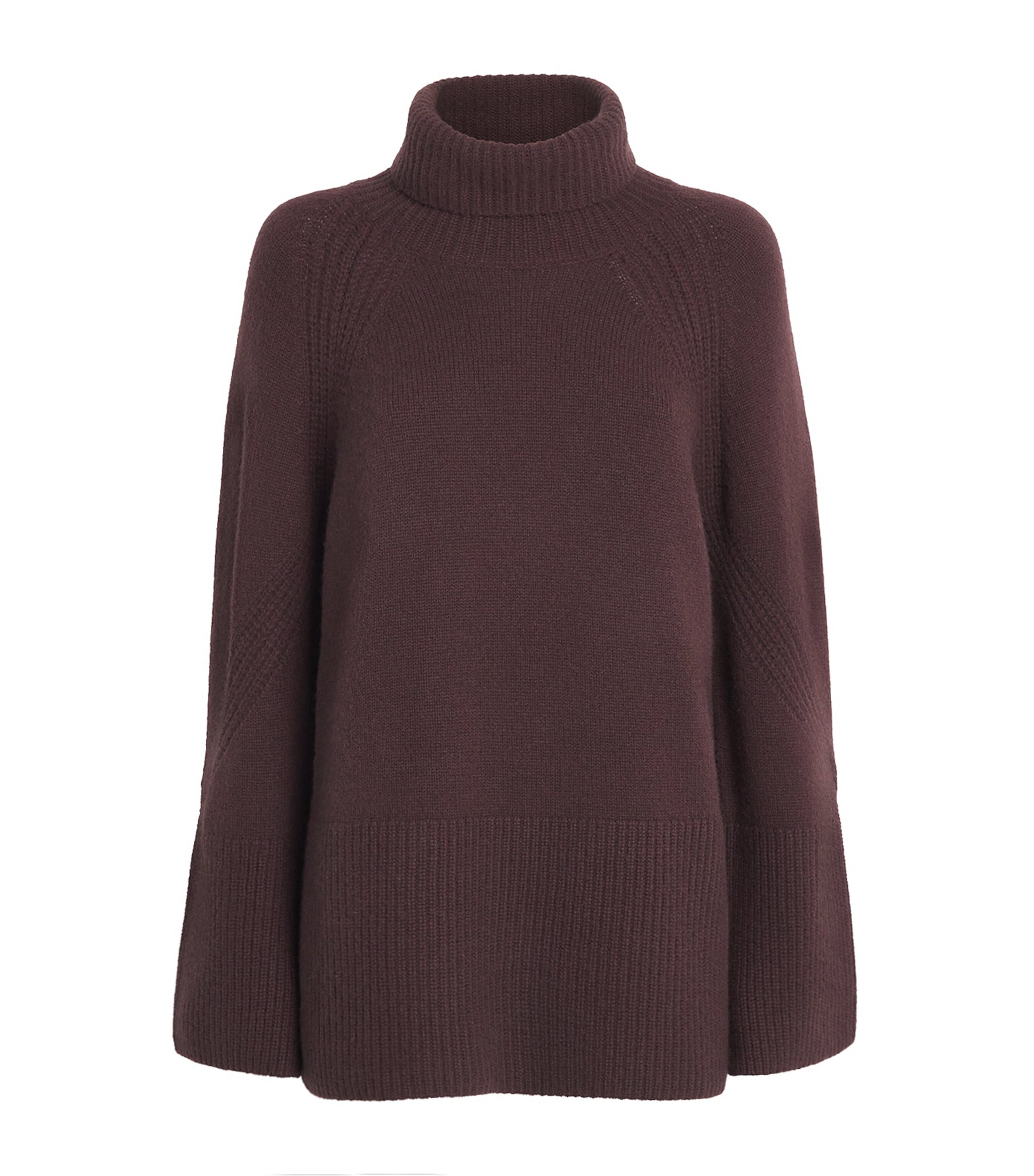 Joseph Womens Cashmere Roll-Neck Loftus Sweater Mahogany