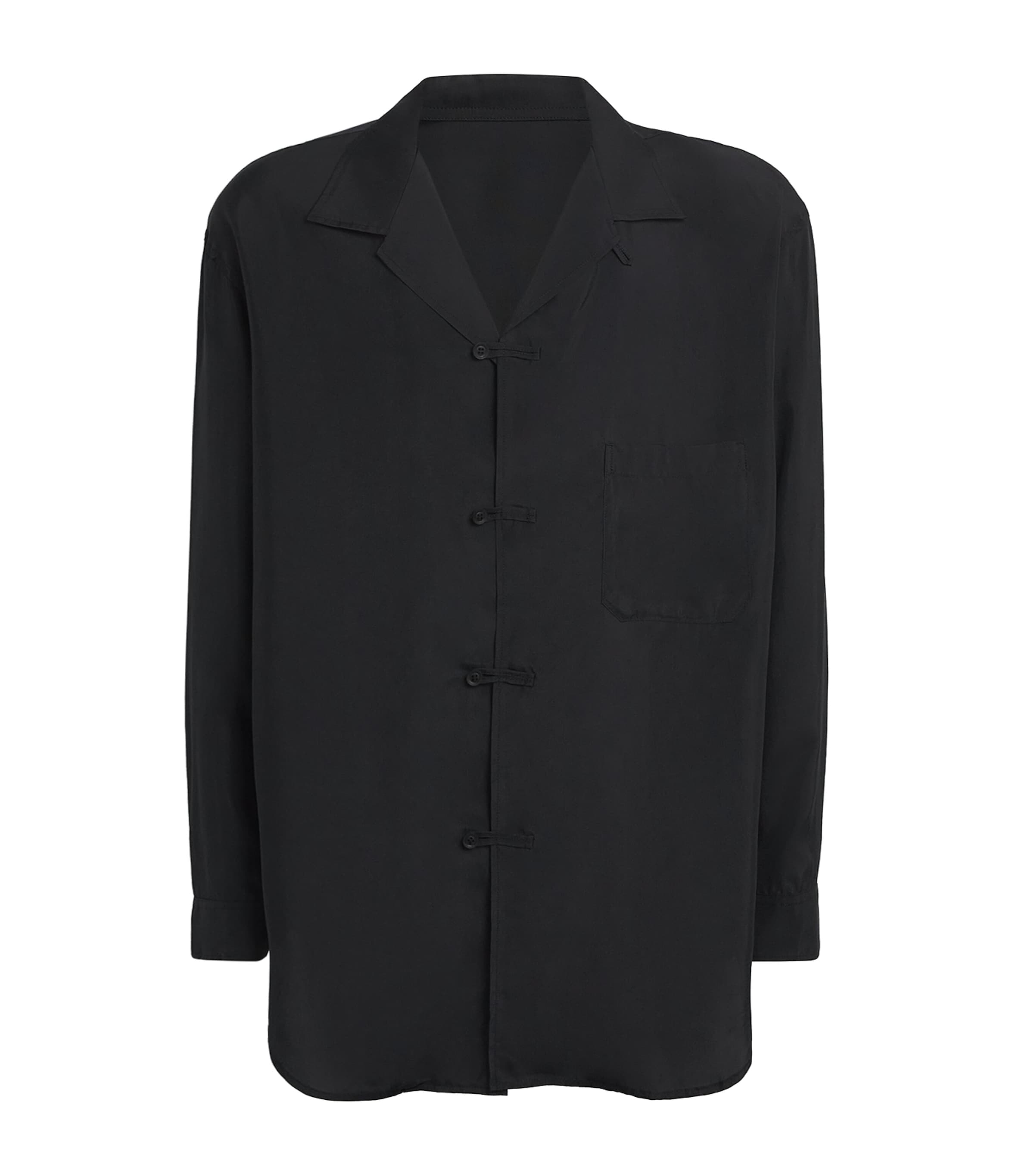 Yohji Yamamoto Mens Relaxed Shirt Black