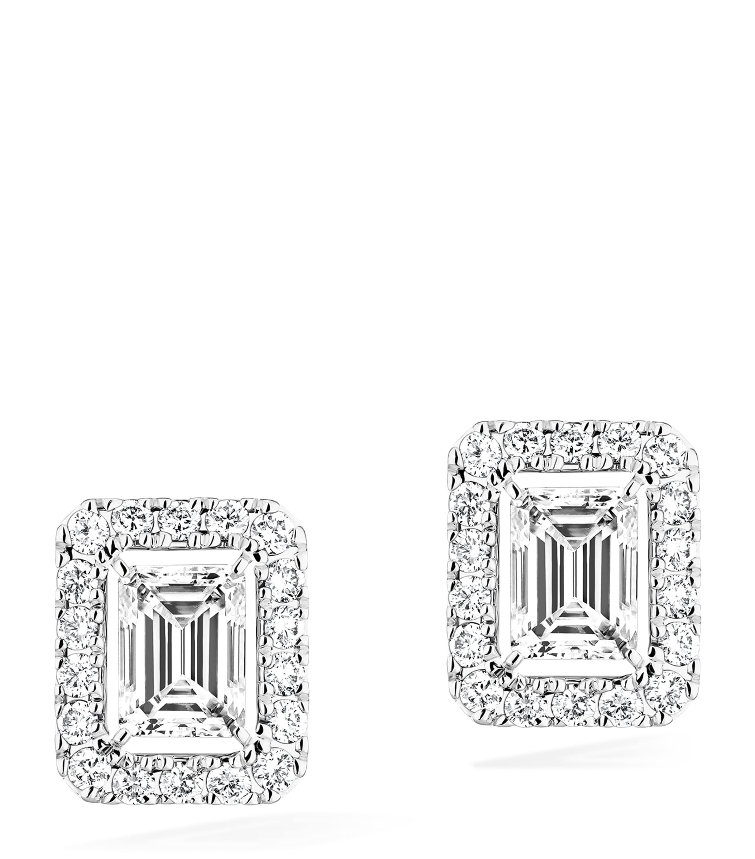 Messika Joy White Gold and Diamond Small Stud Earrings White Gold